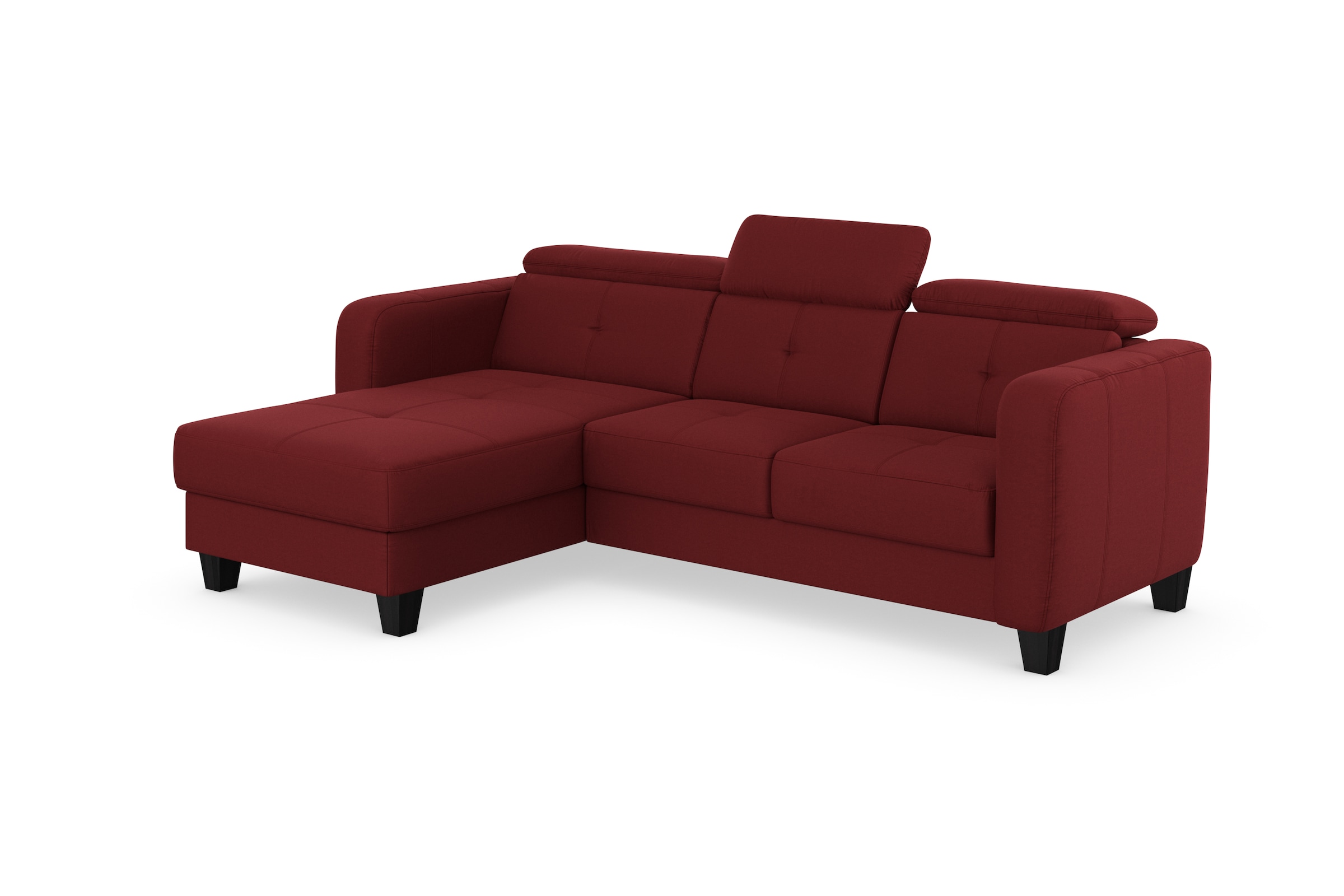 sit&more Ecksofa »Belluci L-Form« inklusive Federkern, wahlweise mit Schlaffunktion und Bettkasten