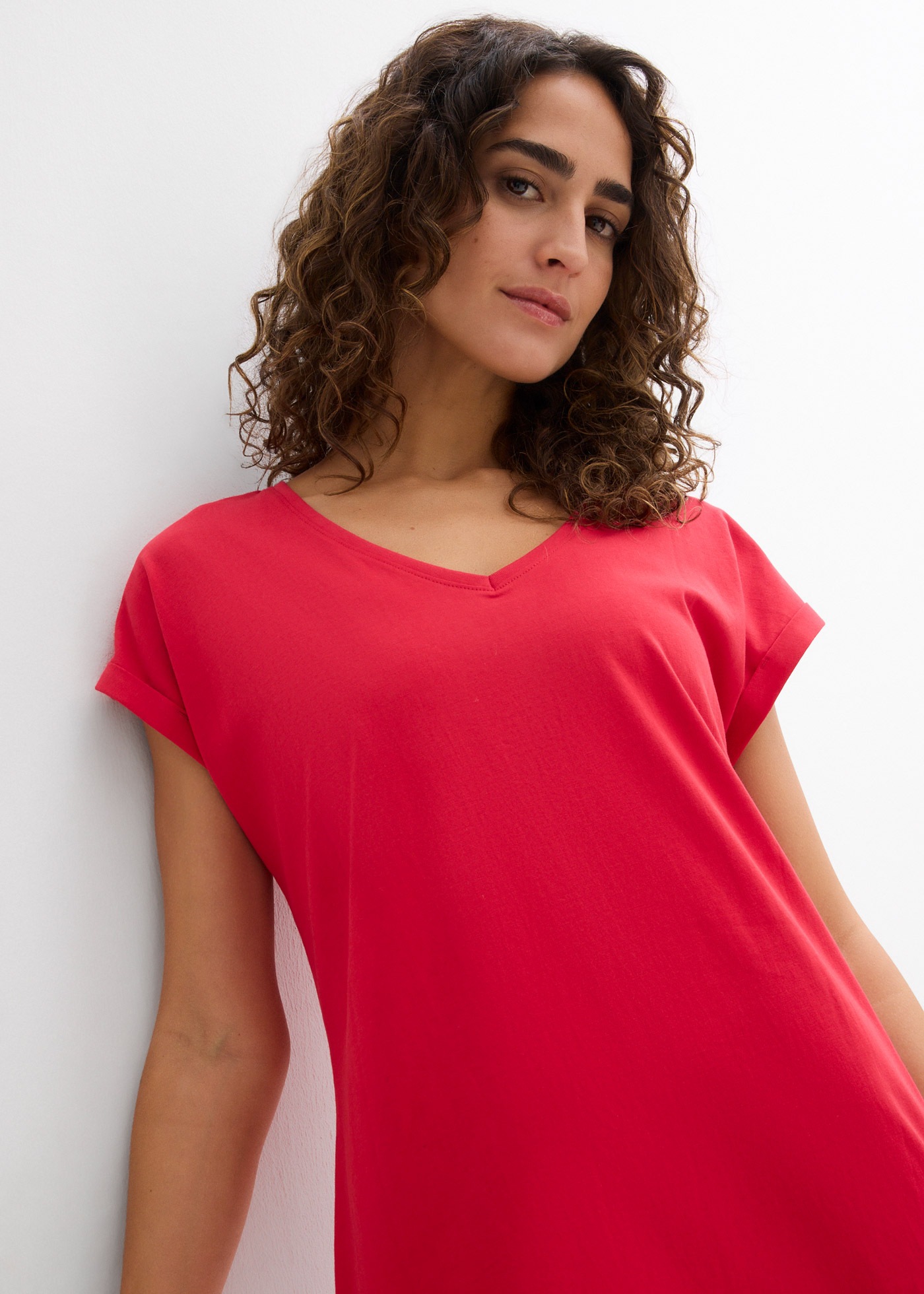 bonprix Robe t-shirt Paquet, 2 pièces tlg. pour printemps et été, en coton pur, coupe ample