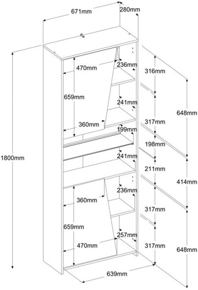 Parisot Set d'étagères »Work 2« Komplett-Set, Parisot Work 2, 2 cuis tlg.