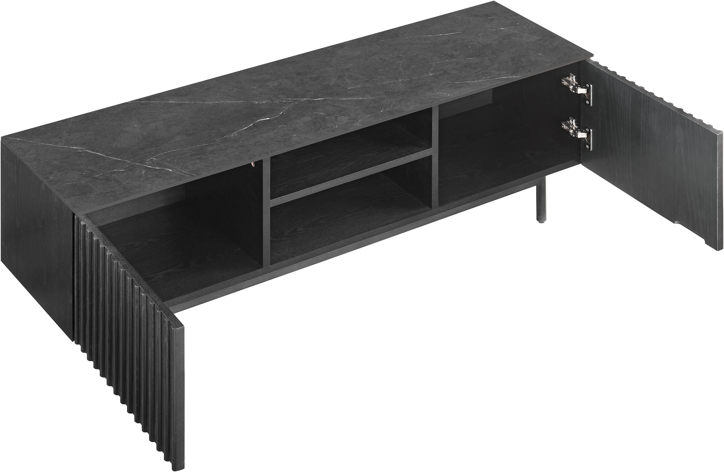 GOODproduct Tableau TV »Candise« Sintersteinplatte, Soft-Close-Funktion, FSC-zertifiziertem Eschenholz