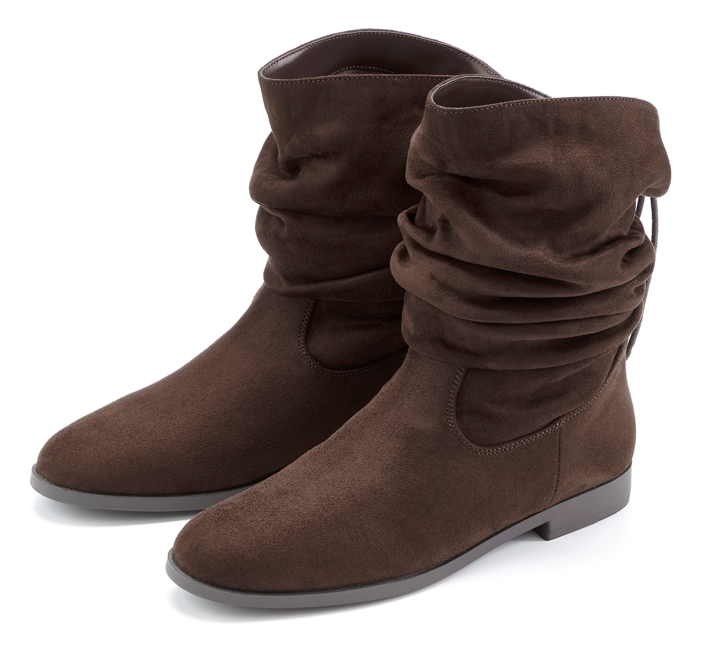 LASCANA Bottes »Stiefelette, Slouchy Boots, Herbststiefelette,«  avec élastique, semelle confortable, intérieur textile VEGAN