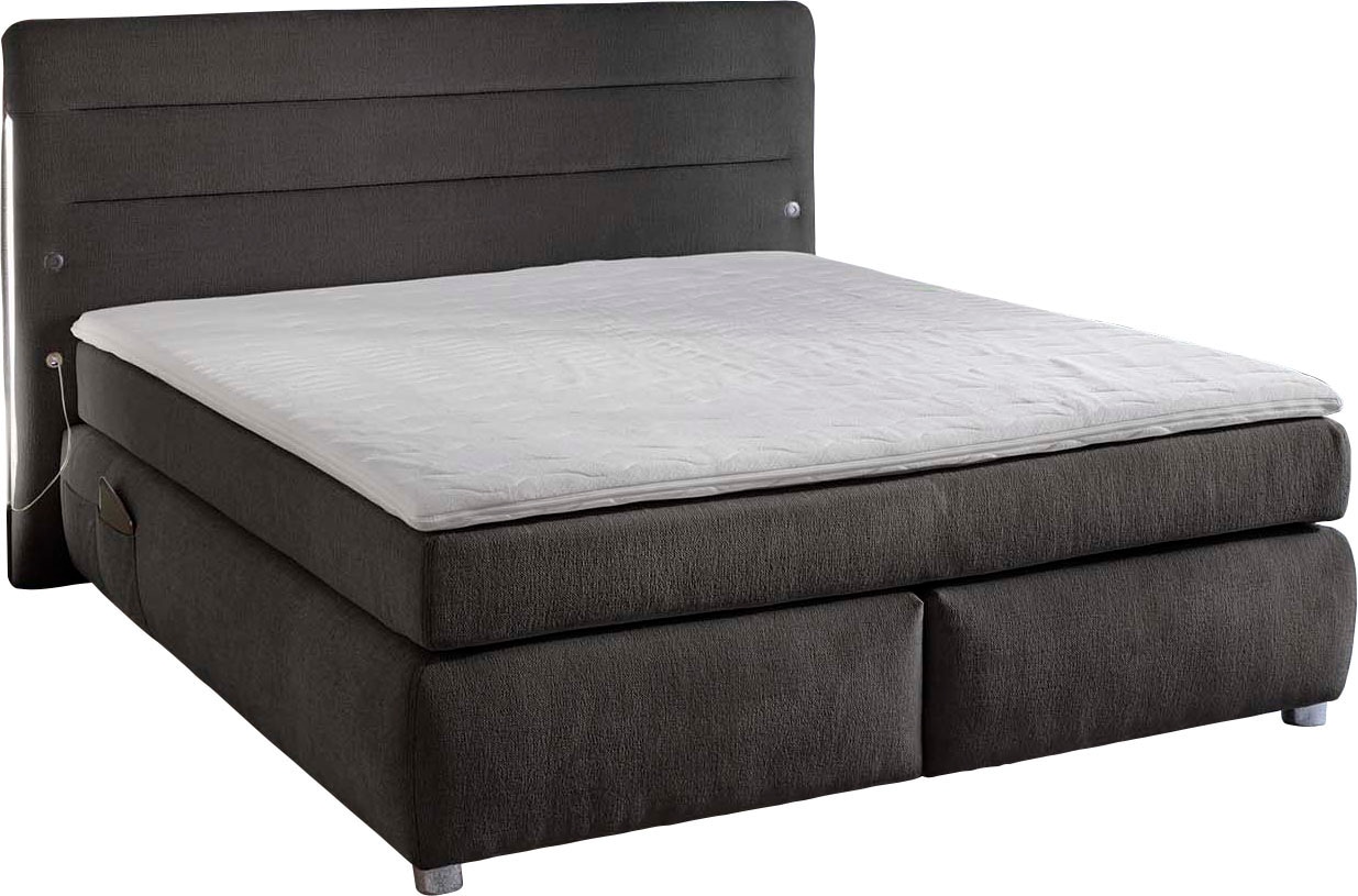 Jockenhöfer Gruppe Lit boxspring »Livia« incluant éclairage LED, 4 ports de charge USB, matelas TTFK 7 zones
