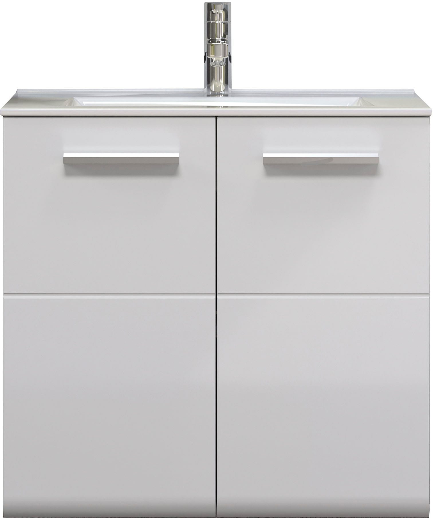 welltime Waschbeckenunterschrank »Ravenna« Hänge-Waschbeckenunterschrank mit Einsatzwaschbecken