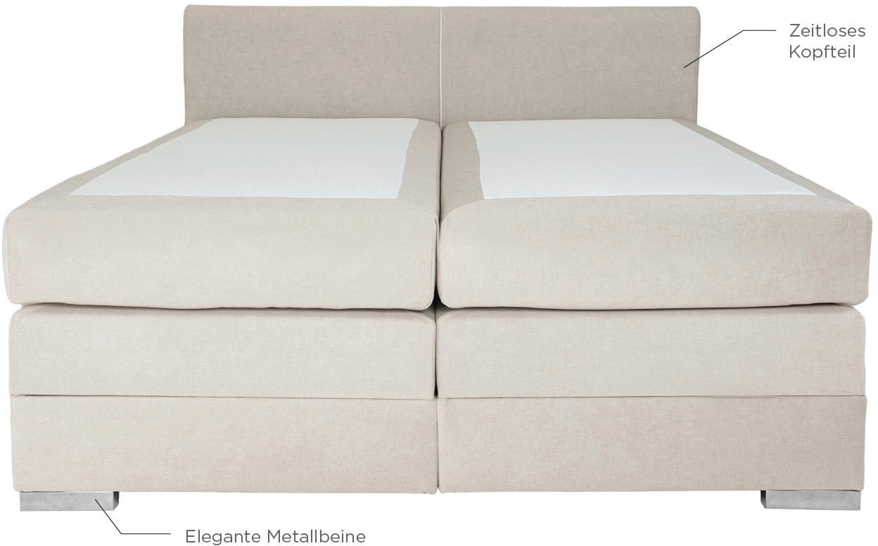 Home affaire Lit boxspring »Juliste inkl. Bettkasten und PUR-Schaum-Topper« erhältlich in den Breite 160, 180 & 200cm