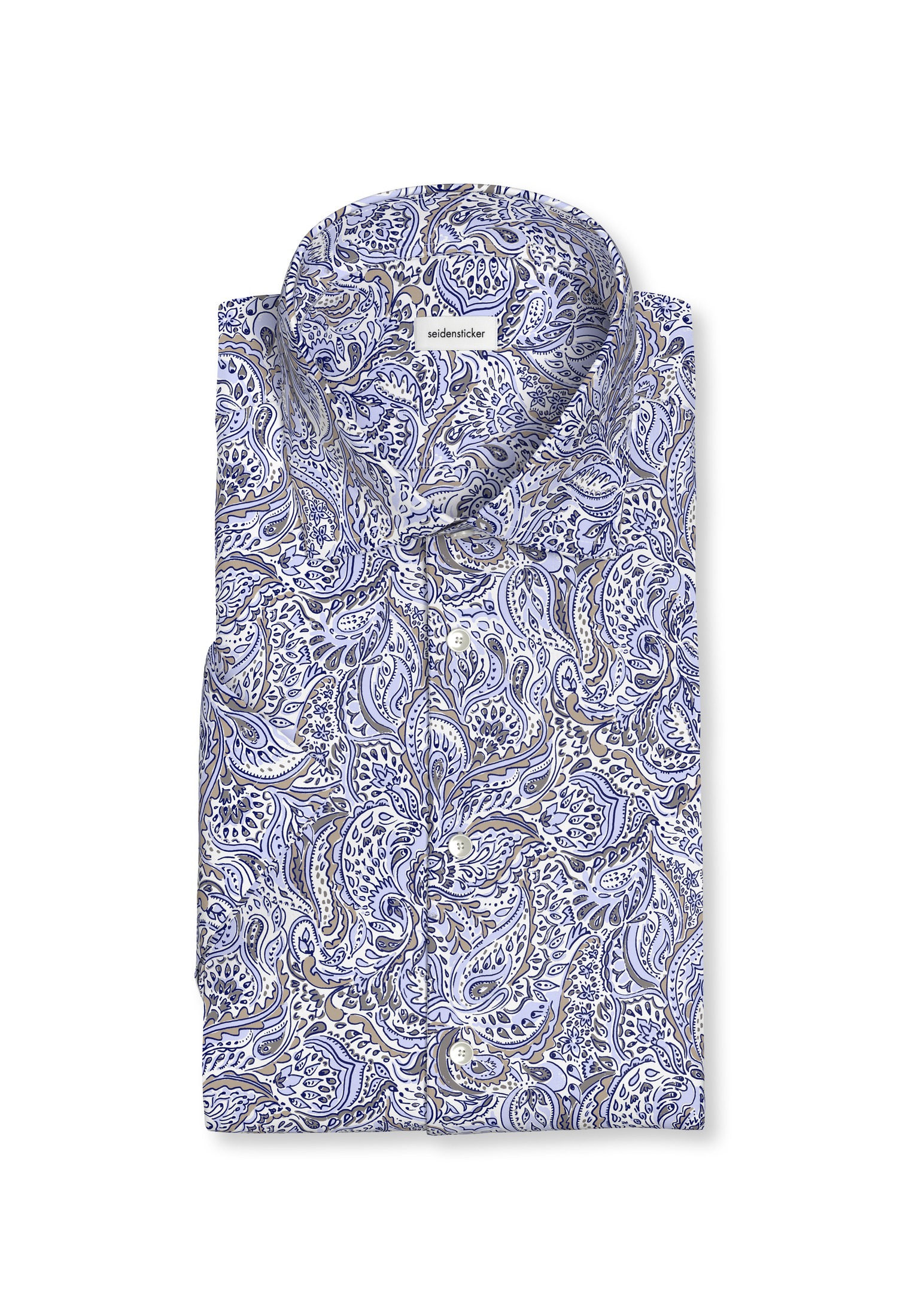 seidensticker Businesshemd »Shaped« Shaped Kurzarm Kentkragen Floral