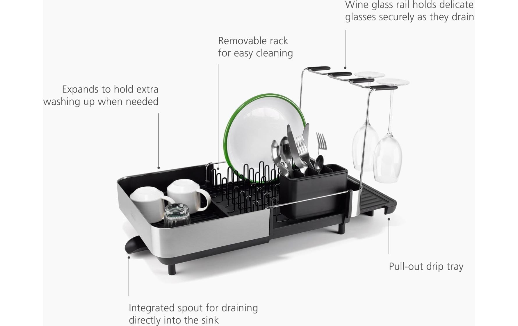 Joseph Joseph Support de vaisselle »Extend Steel Plus«
