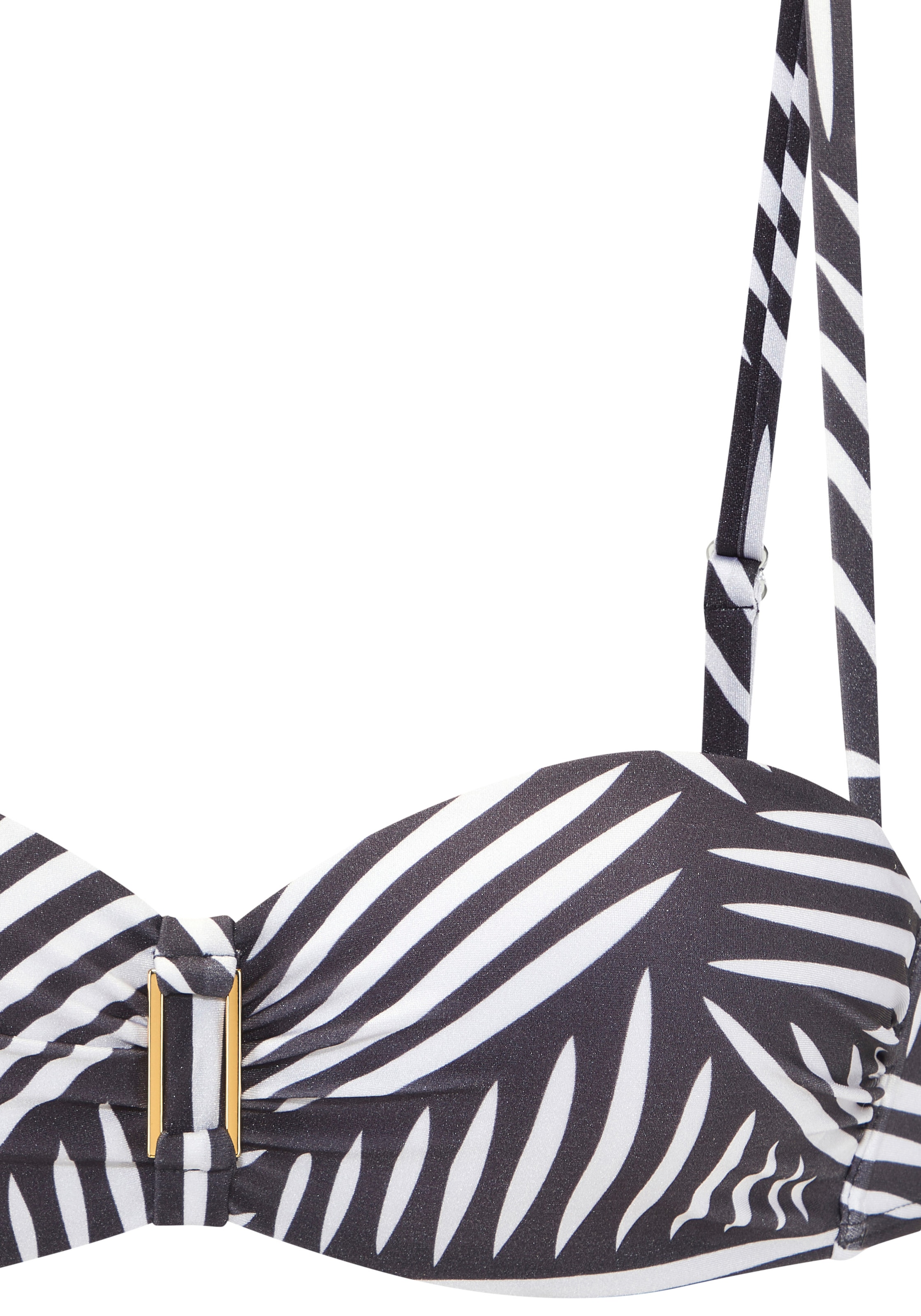 LASCANA Bügel-Bandeau-Bikini-Top »Liv« Mit goldfarbener Schnalle