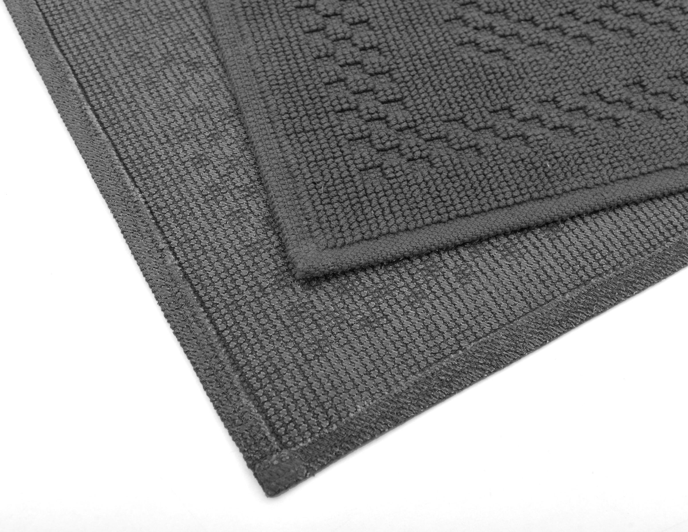 GOODproduct Badematte »Regona, 2 tlg. Hotelmatten-Set, 50x70 cm« Höhe 5 mm rutschhemmend beschichtet schnell trocknend 2-teiliges Set, einfarbig, Badematten Set, 100% Baumwolle