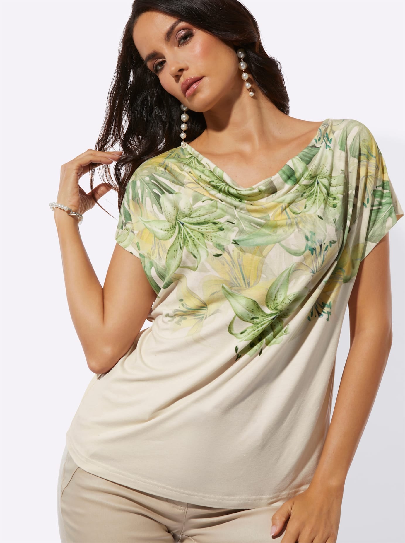 creation L Wasserfallshirt »Druck-Shirt« 1 tlg.