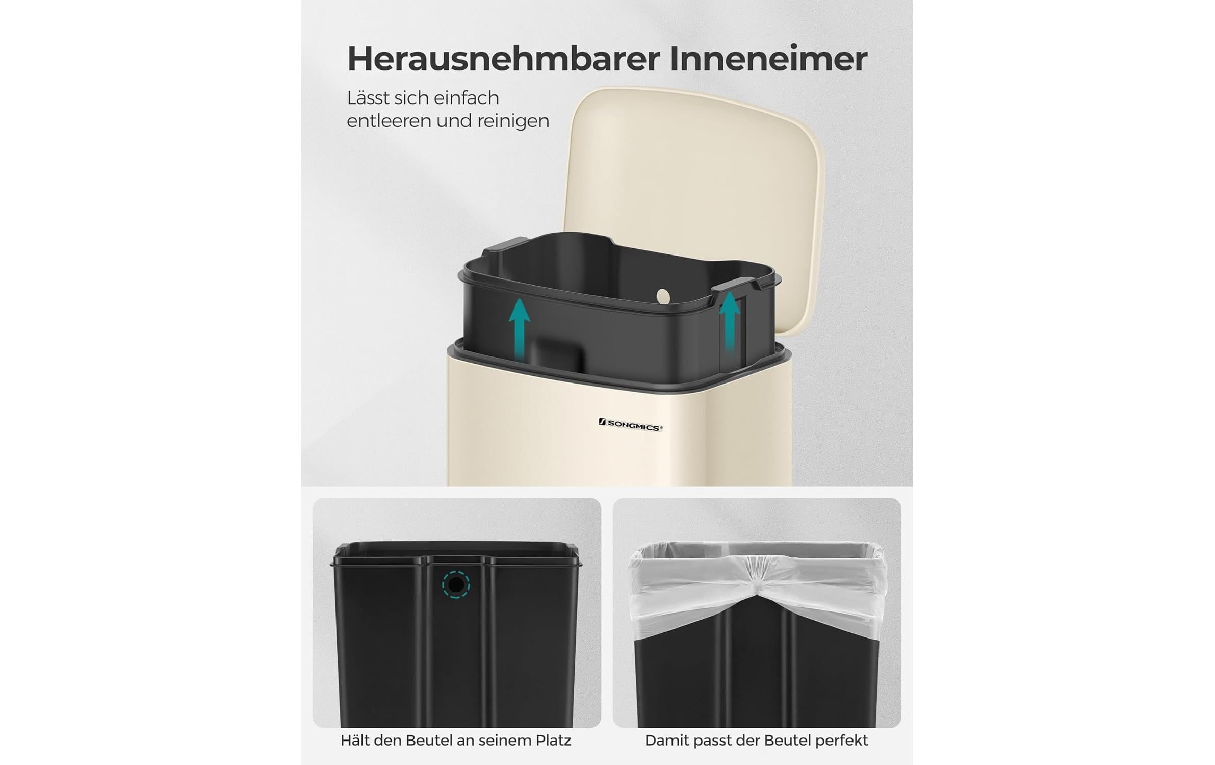 SONGMICS Poubelle »mit Inneneimer 30 l« 1 Behälter
