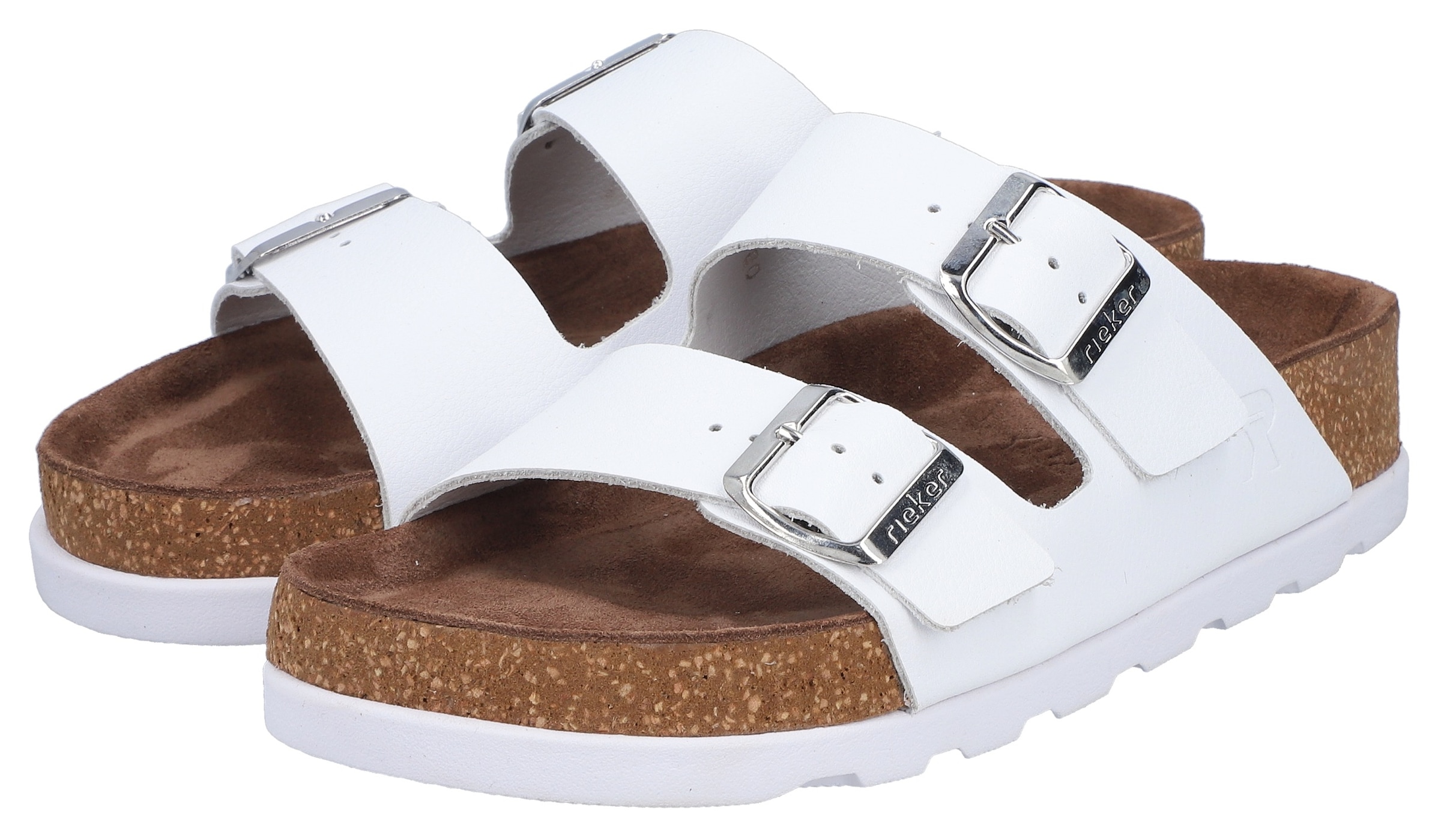Rieker Pantolette  Hausschuh, Sommerschuh, Strandschuh, Zweischnaller mit Softfussbett