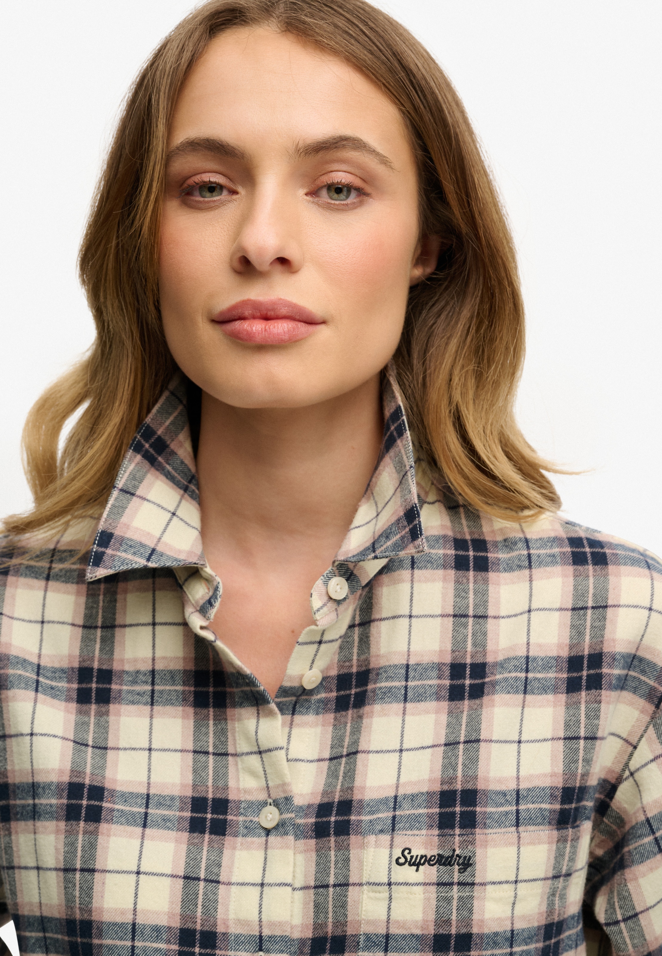 Superdry Karobluse »CHECK FLANNEL RELAXED SHIRT« Baumwolle, relaxed fit, aus weichem Flanell