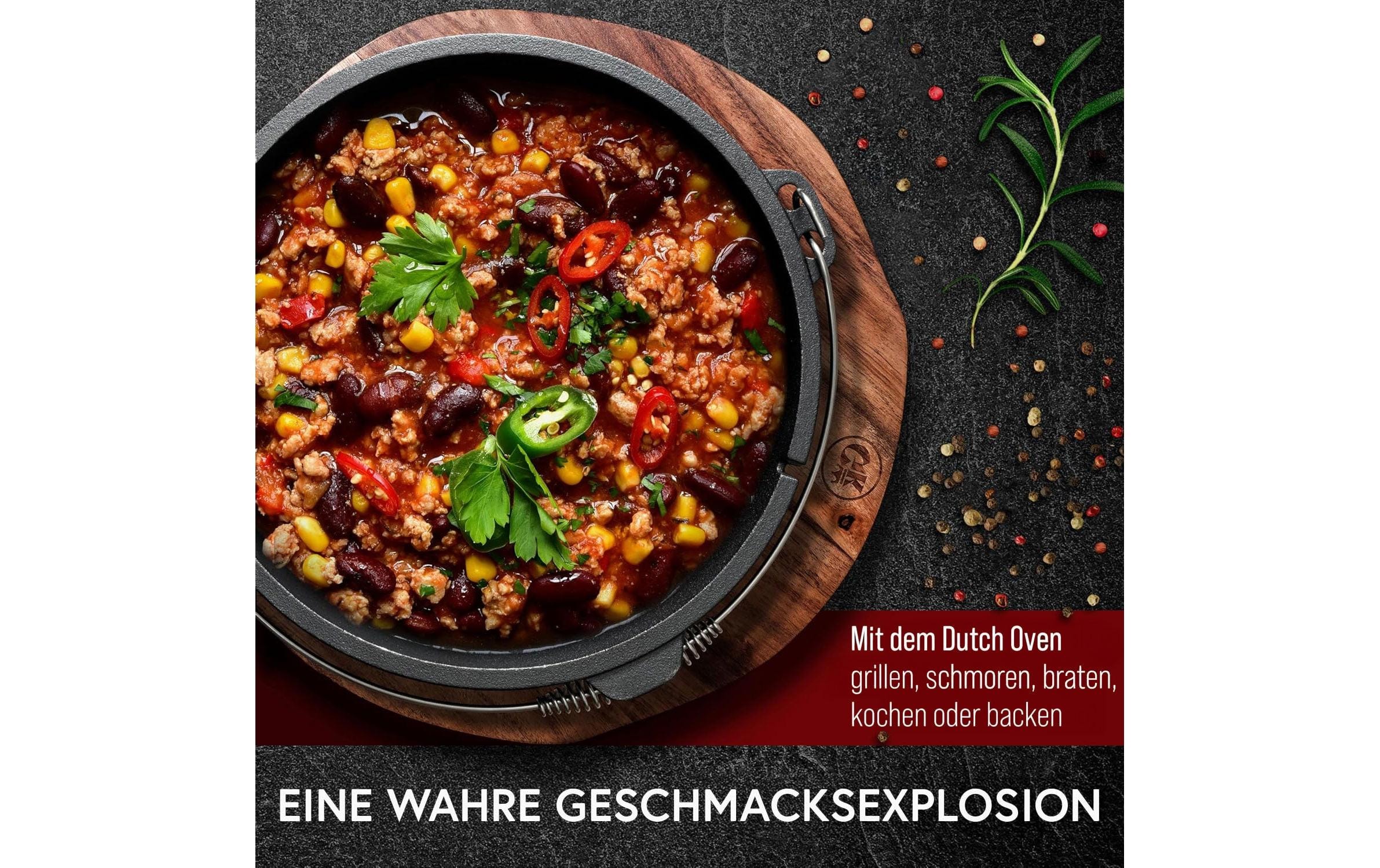   Grilltopf »Gusskoenig Gusseisen Set Holzbox 8-teilig« Gusseisen 8 Stk. tlg.