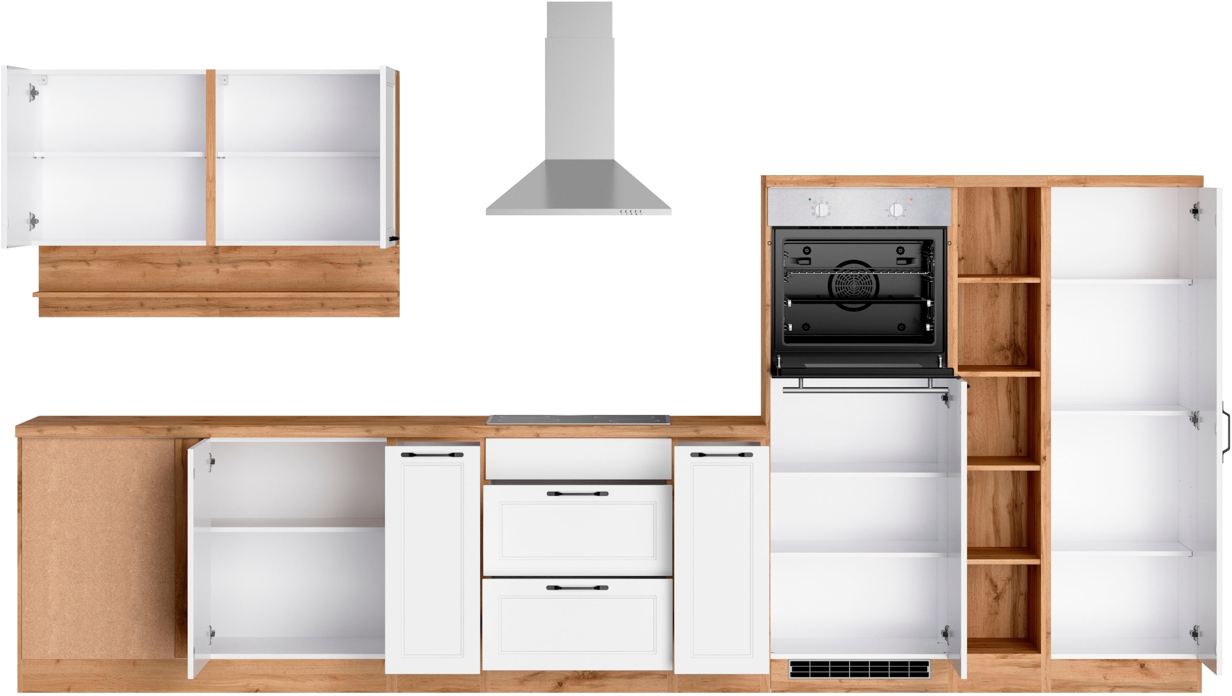 KOCHSTATION Winkelküche »KS-Lana« Stellbreite 240/380 cm, wahlweise mit E-Geräten