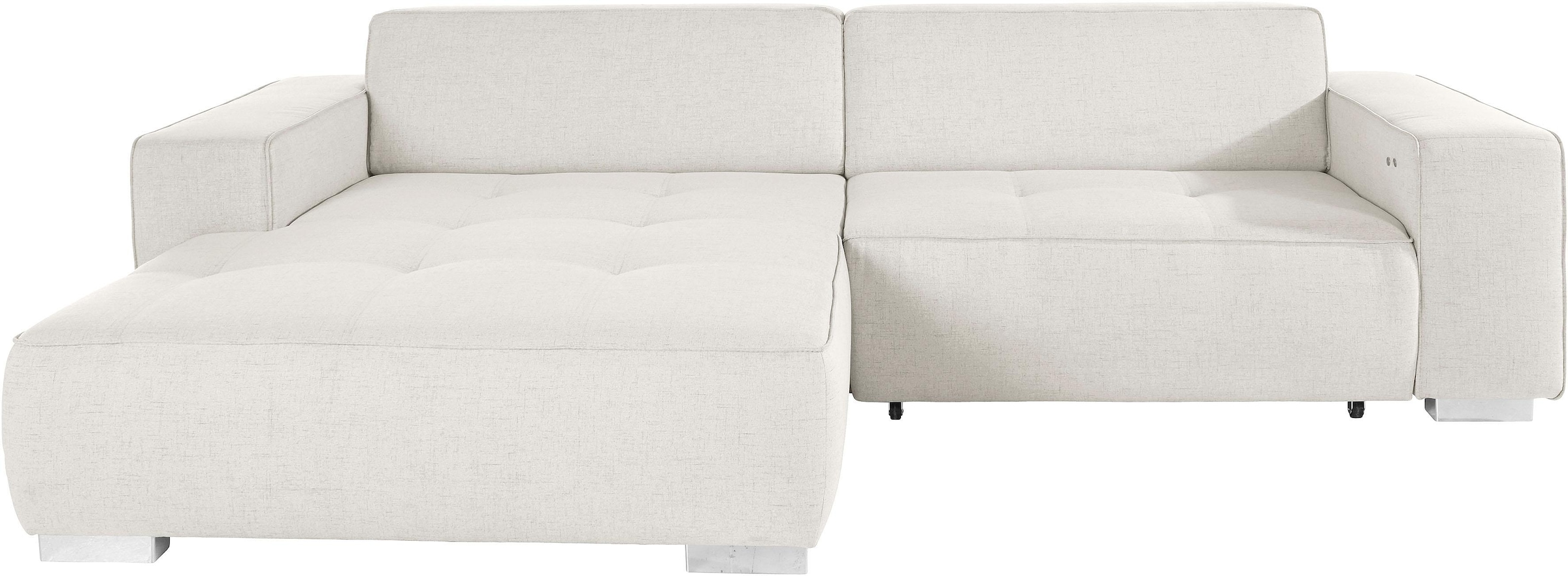 INOSIGN Canapé d'angle »Sapporo L-Form« wahlweise Bettfunktion oder Sitztiefenverstellung, Federkern