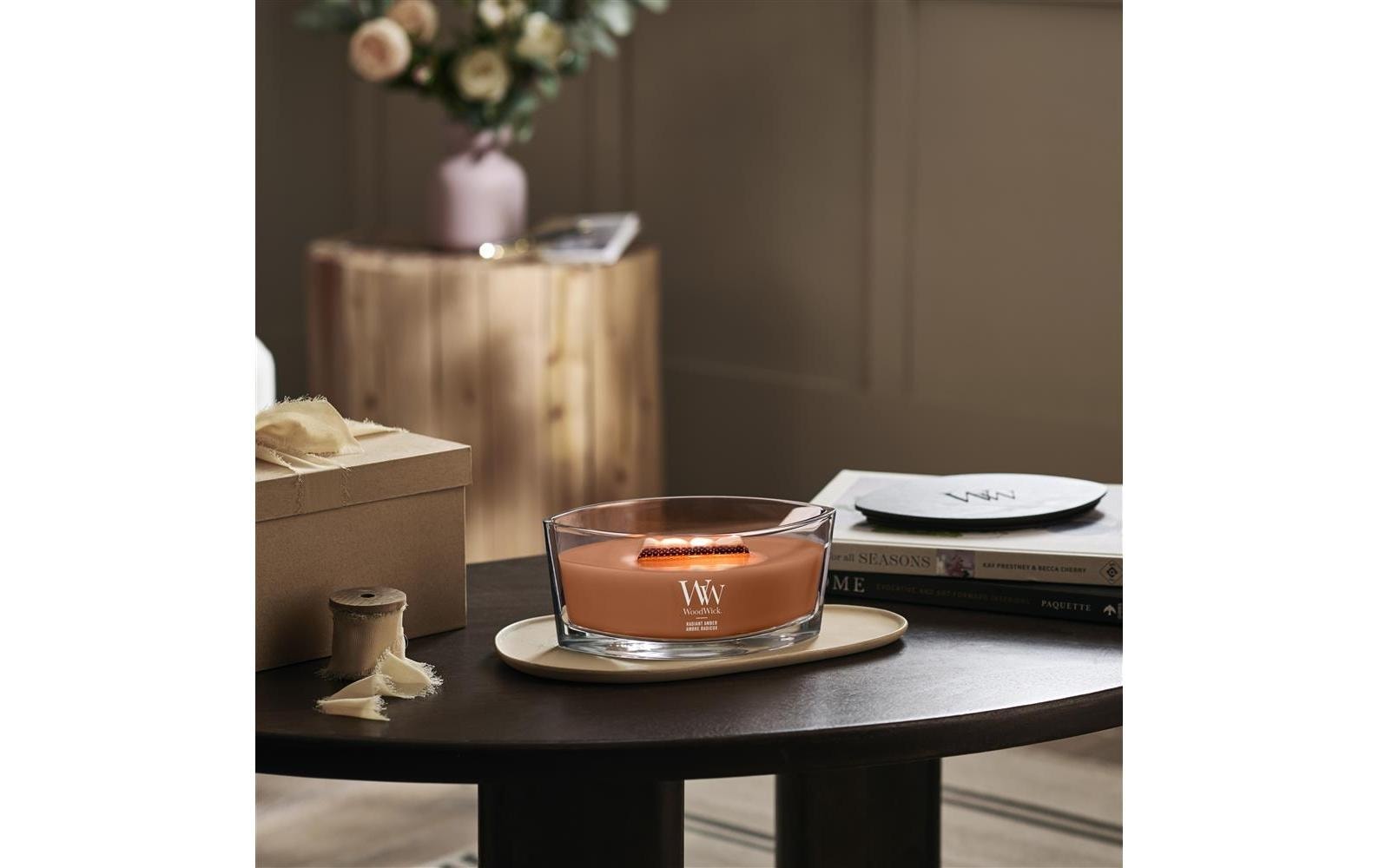 Woodwick Duftkerze »Radiant Amber Ellipse«
