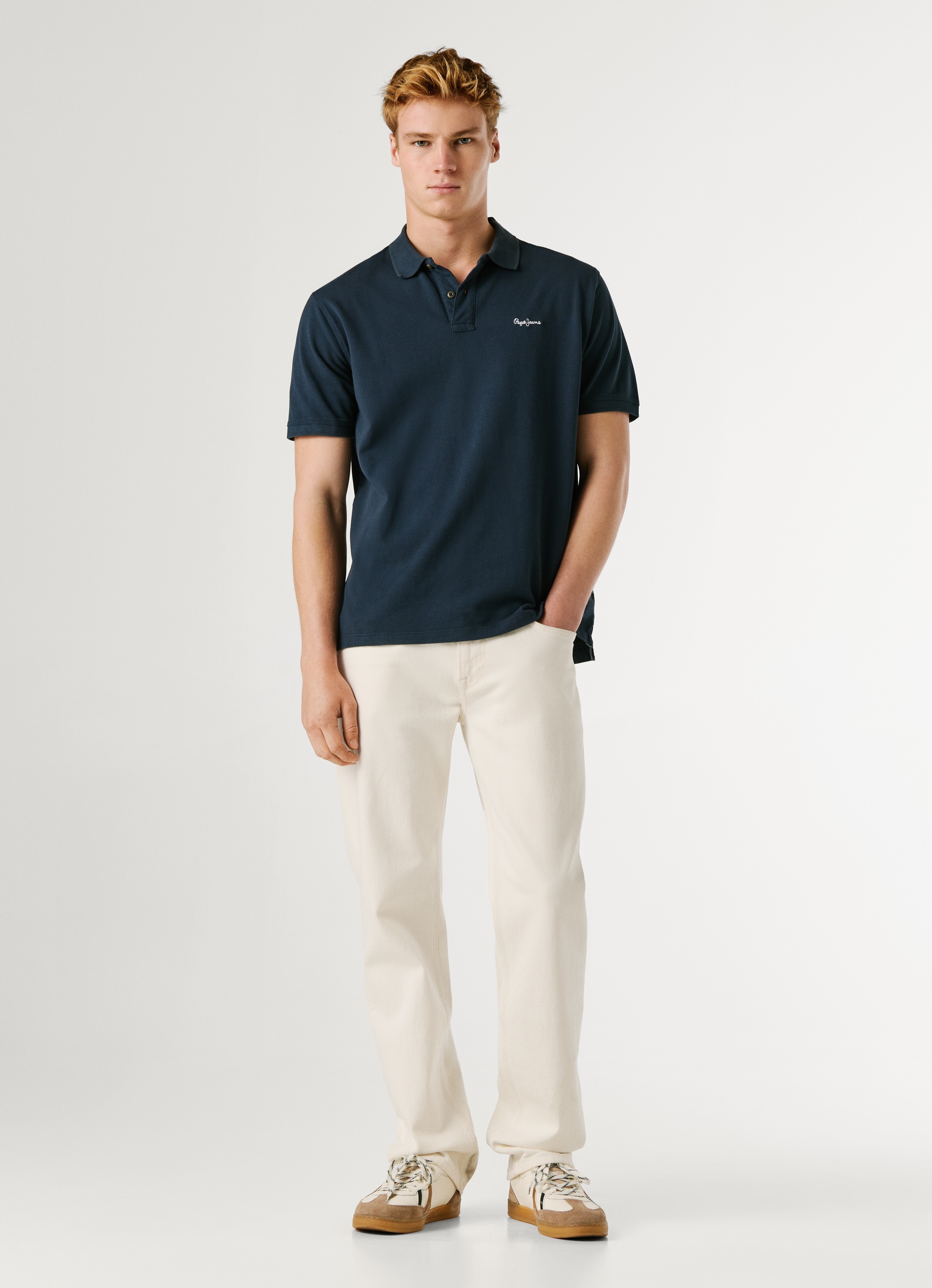 Pepe Jeans Polo »OSCAR« aus Baumwoll-Piqué, mit Logostickerei