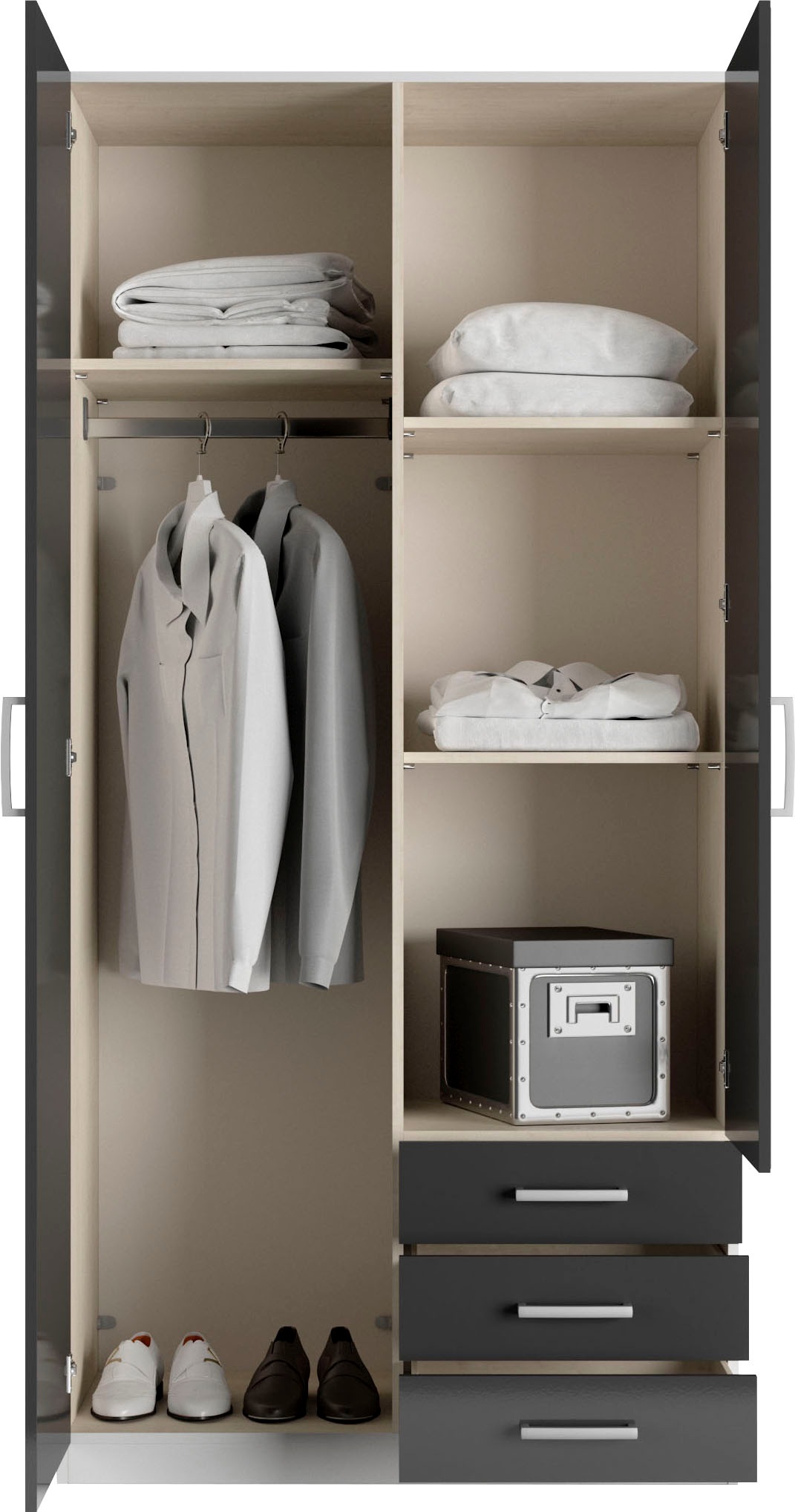 priess Kleiderschrank »Amsterdam« mit oder ohne LED-Beleuchtung