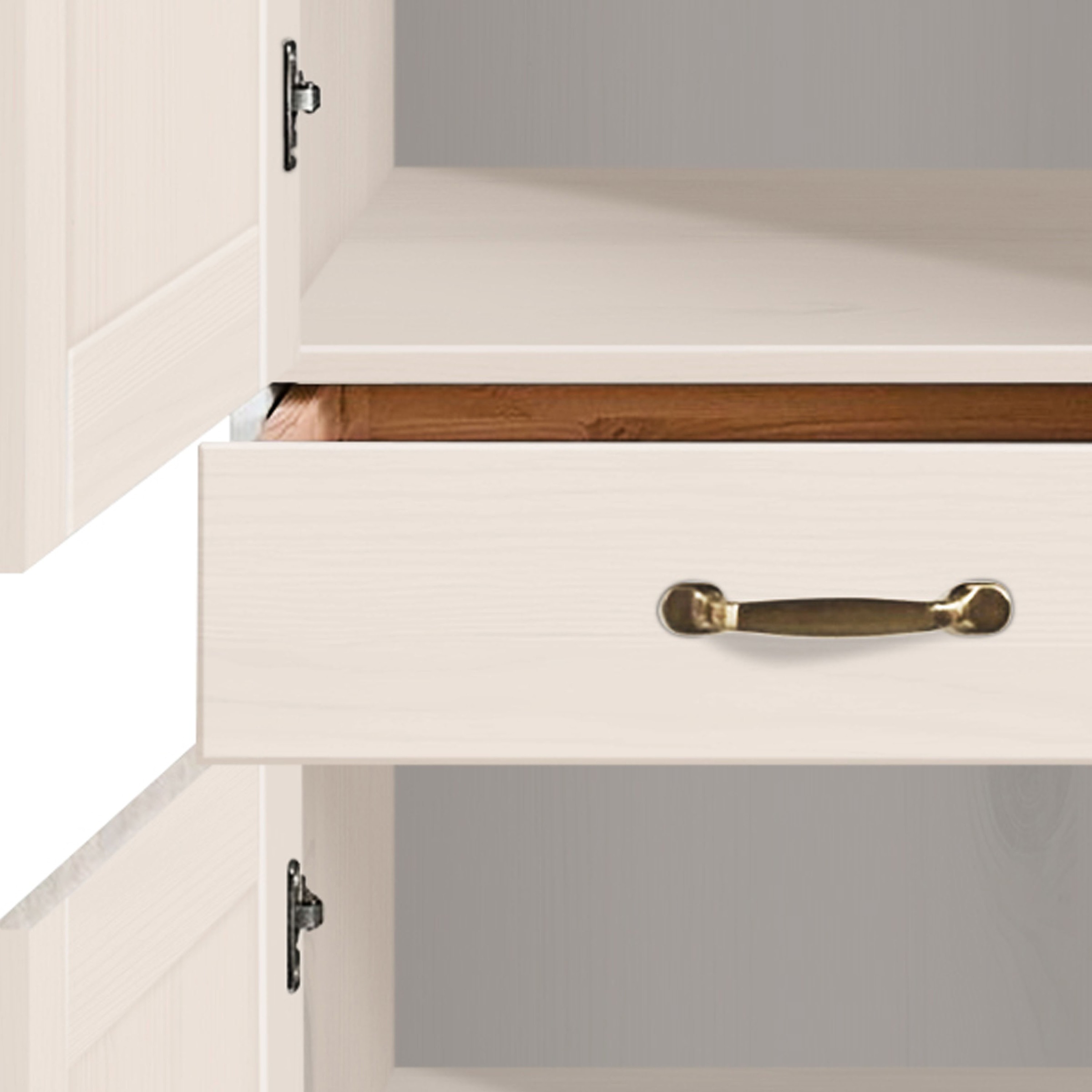 Home affaire Armoire haute »Alby« Largeur 75 cm, 2 portes, 1 tiroir, 6 compartiments ouverts