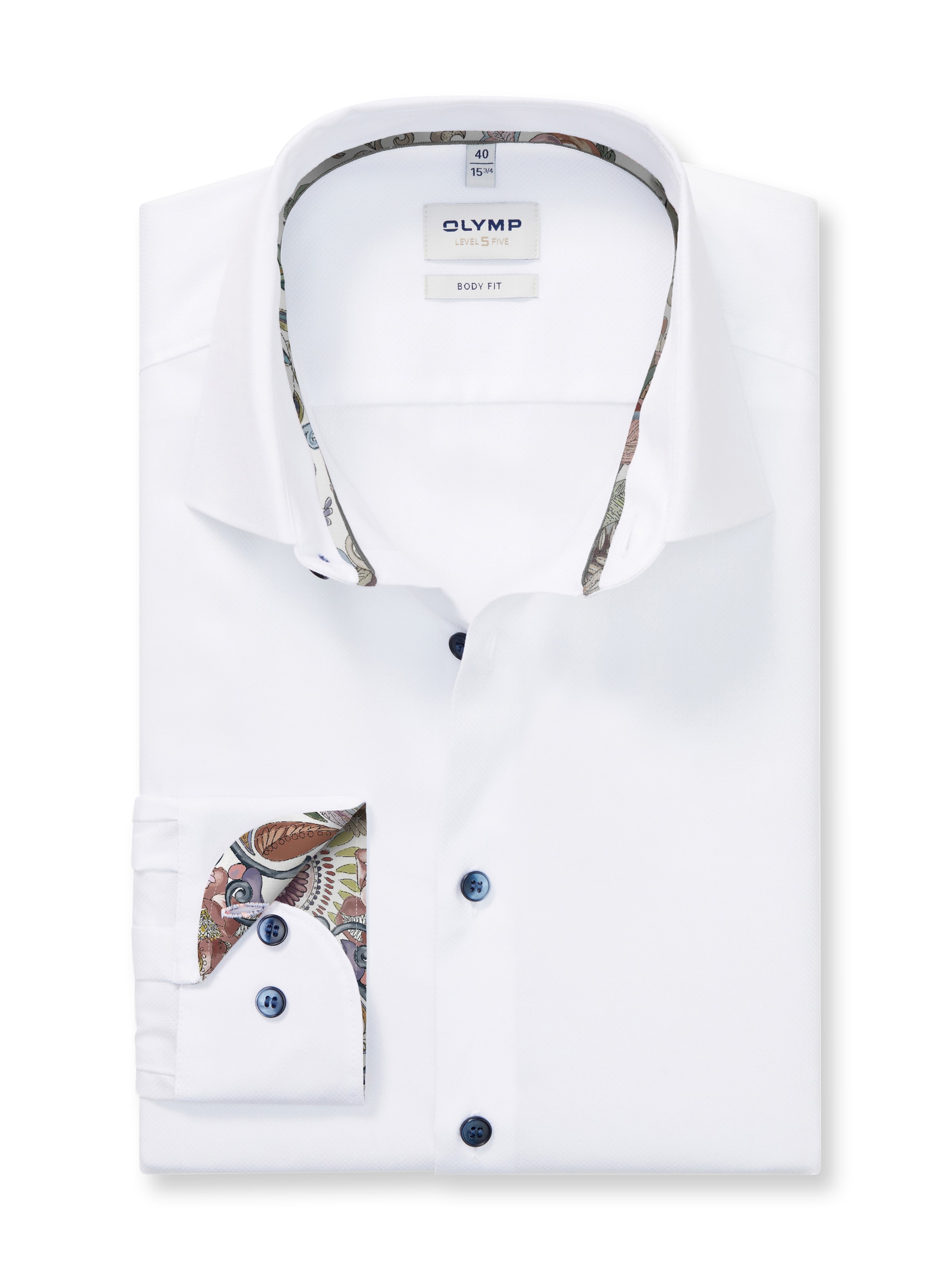 OLYMP Langarmhemd »Level 5« New York Kentkragen, body fit, Businesshemd, extra langer Arm