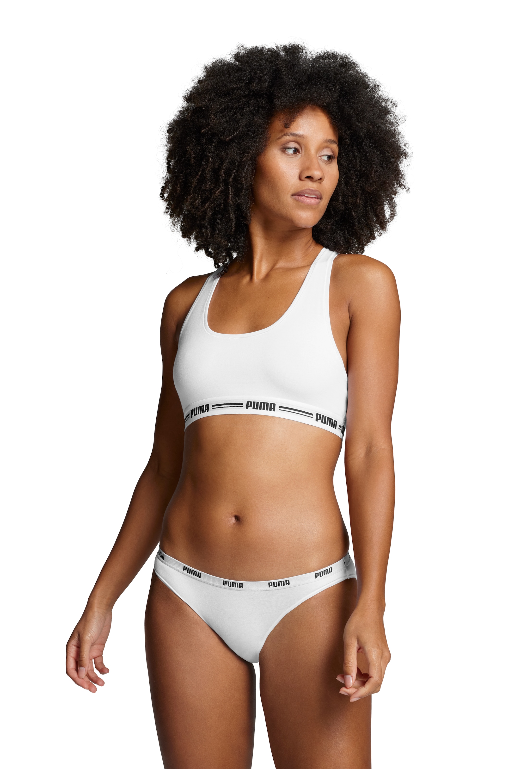 PUMA Bikinislip »PUMA WOMEN BIKINI 2P« 2er Pack,  Low-Rise Design, flache Nähte, elastischer Logobund