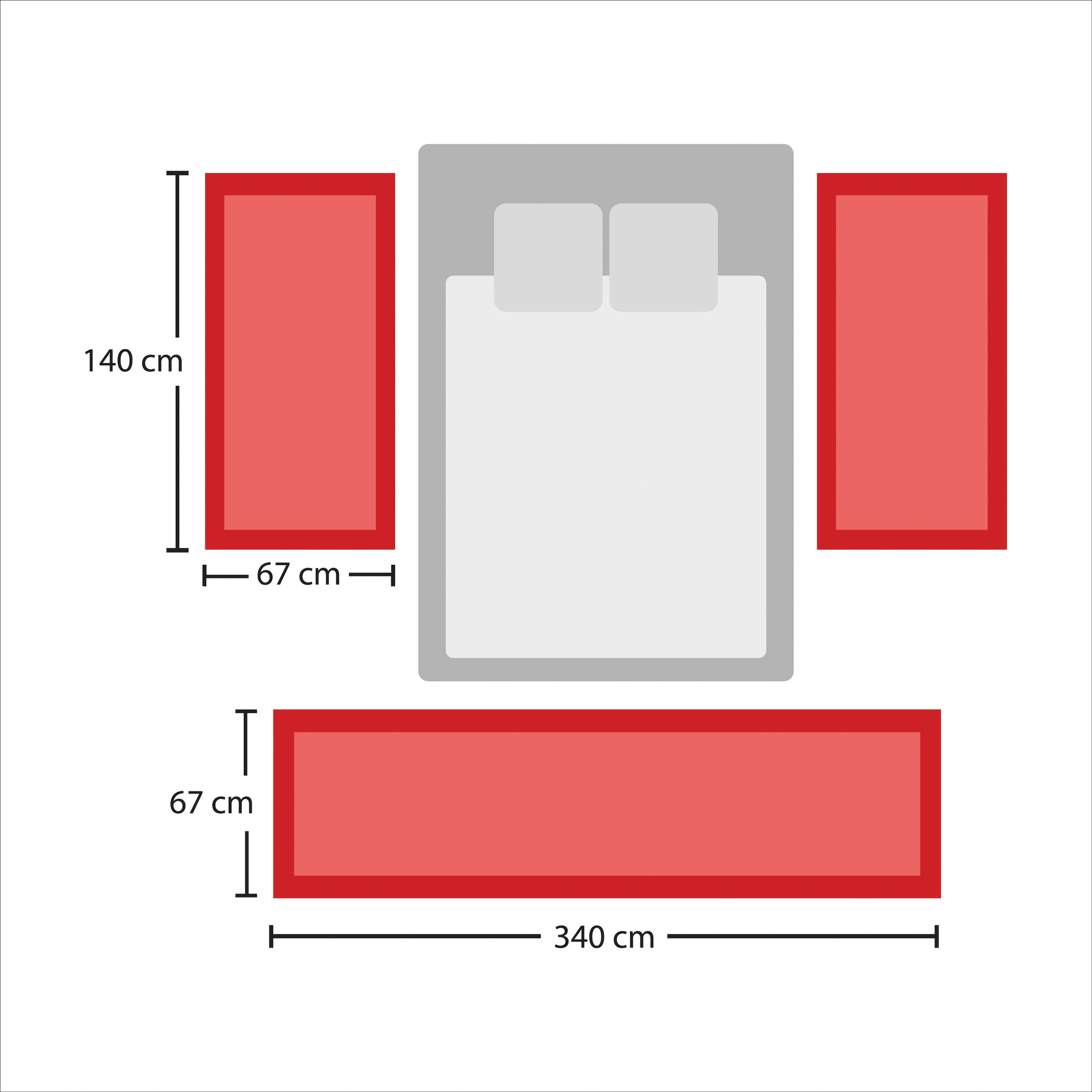 my home Bordure de lit »Hamsa« Höhe 9 mm 3 cuis tlg. dezenter Glanz, Schrumpf-Garn-Effekt, im Vintage-Look, dichte Qualität