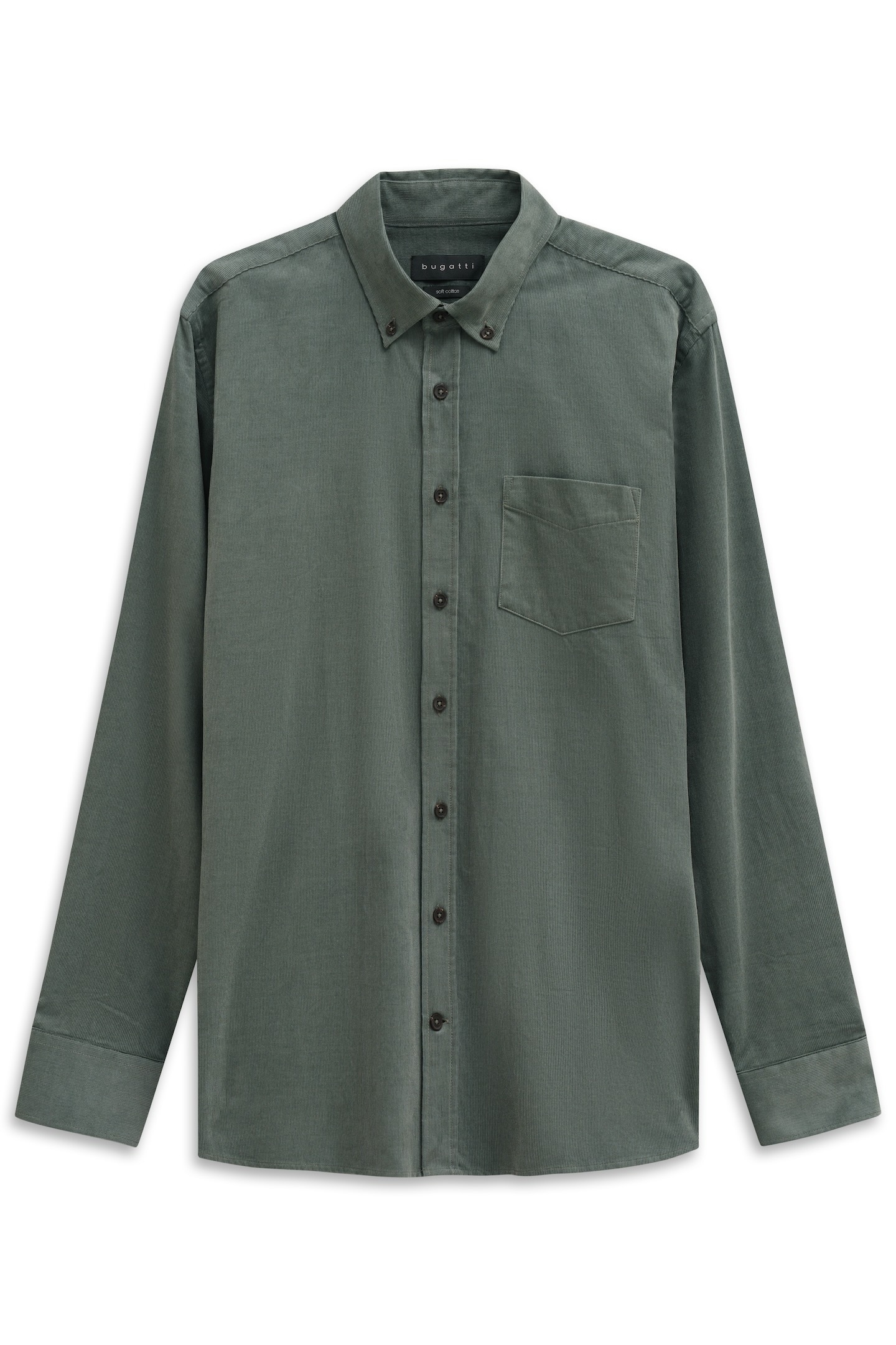 bugatti Chemise à manches longues »Soft Cotton« im Modern Fit mit Button-Down-Kragen