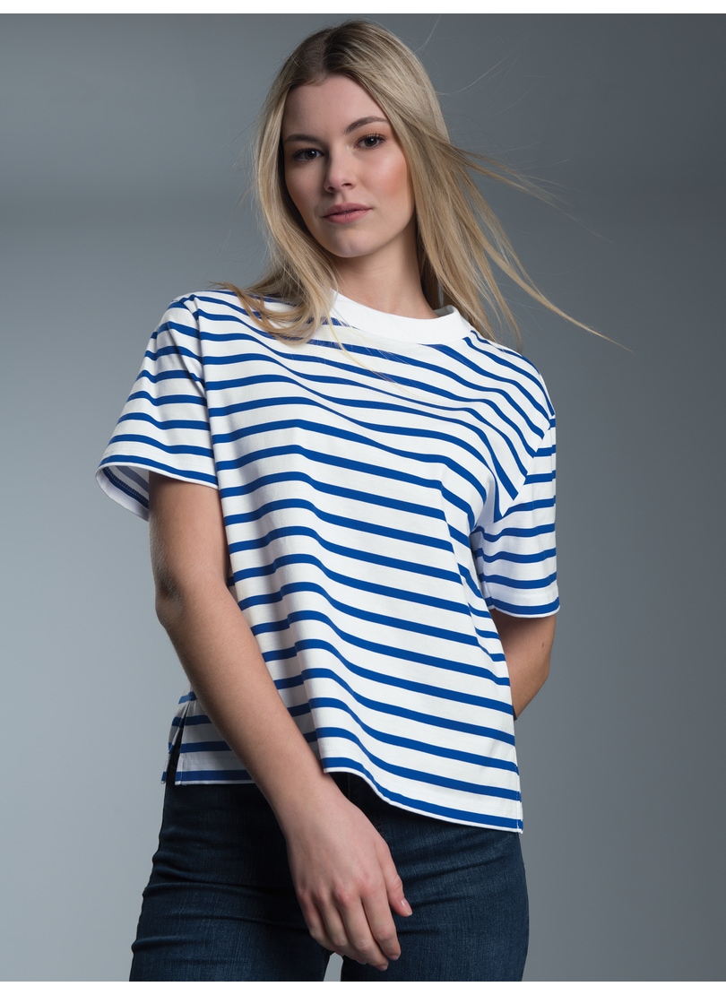Trigema T-Shirt »TRIGEMA Cropped T-Shirt mit Ringelmuster« 1 Stk.