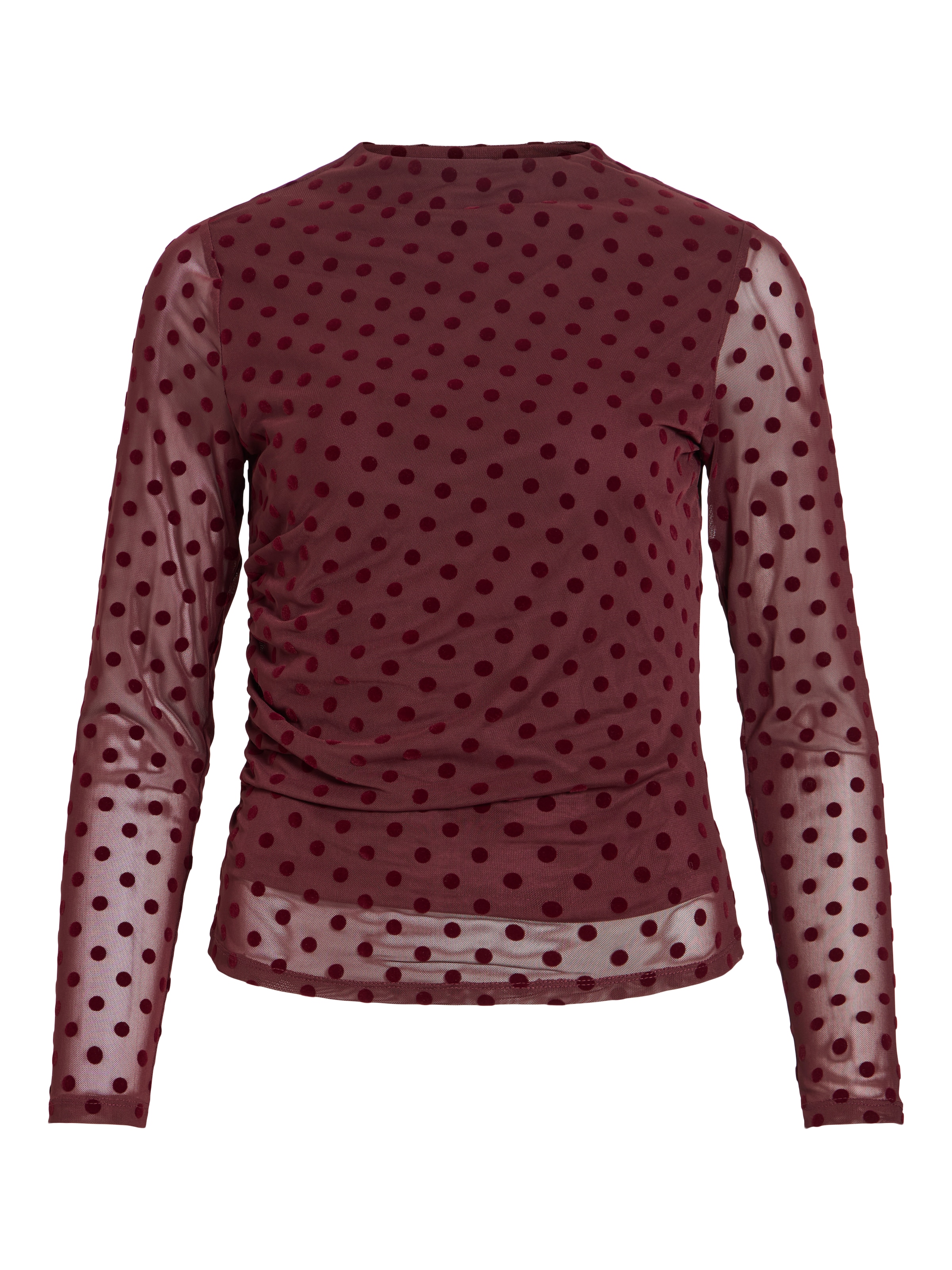 Vila T-shirt à manches longues »VIRIKKE L/S FUNNEL NECK TOP - NOOS« mélange de matières, coupe ajustée