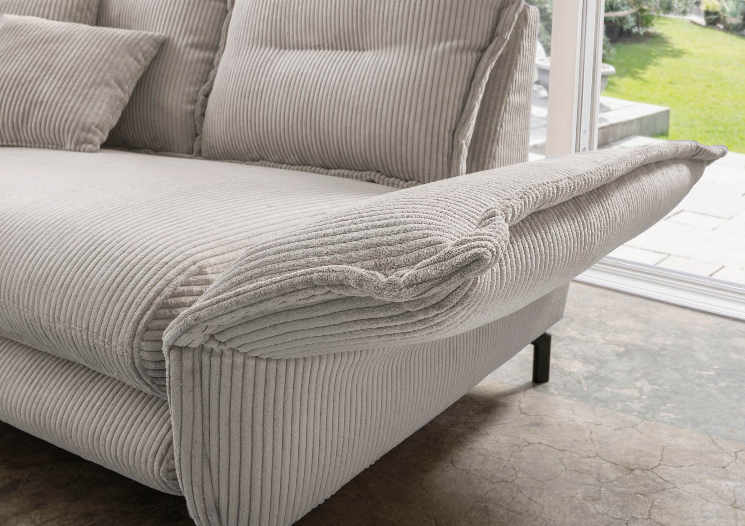 Home affaire Groupe de sièges »LAVA modern und elegant, aktuelle Kissenoptik« 3-Sitzer und 2-Sitzer, 2 pièces tlg. Armlehnen verstellbar