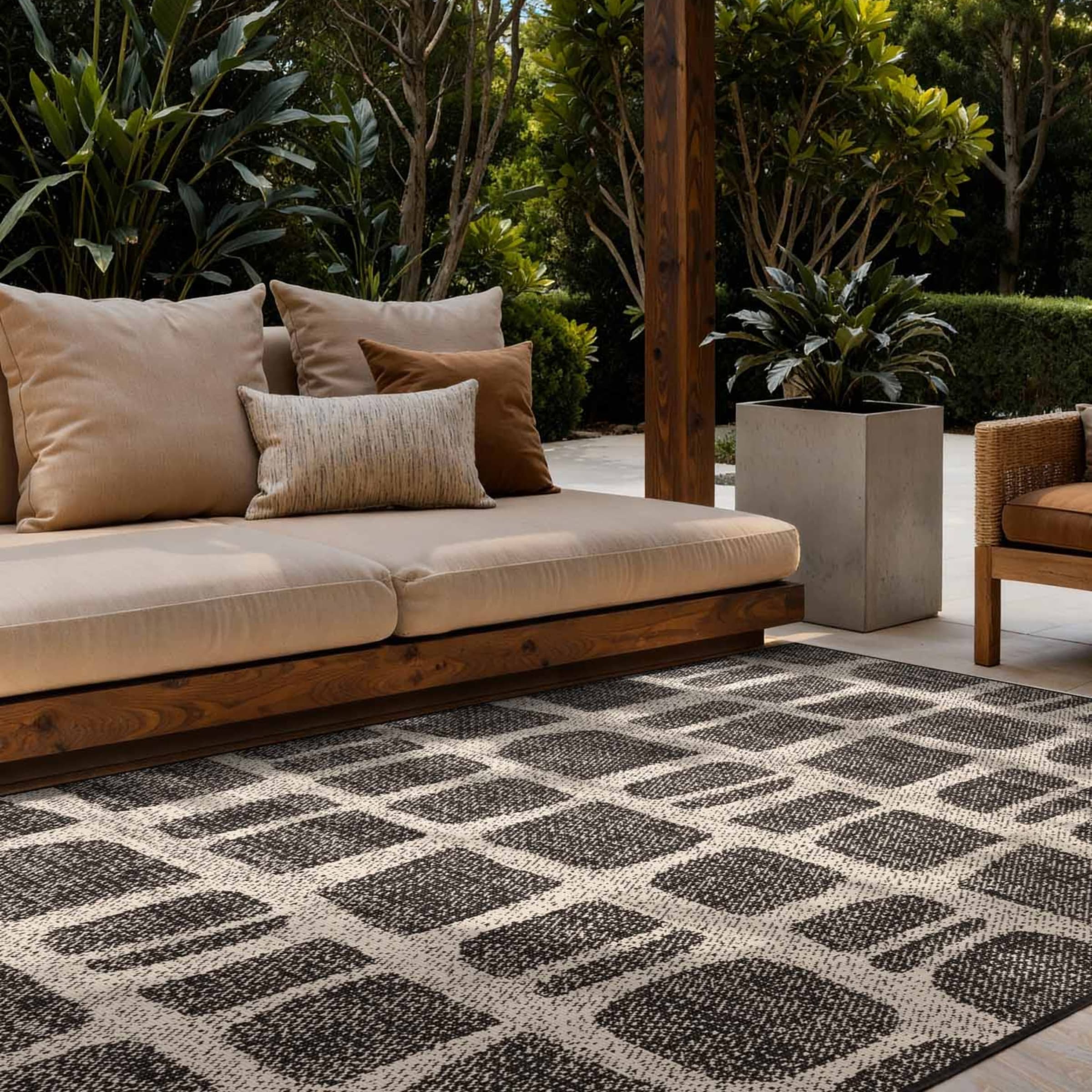 Ted Baker Tapis »Ruskin , Wendeteppich« Rectangulaire 8 mm Höhe Designteppich, Wetterfest, Pflegeleicht, Modern, Wohnzimmer, Terrasse