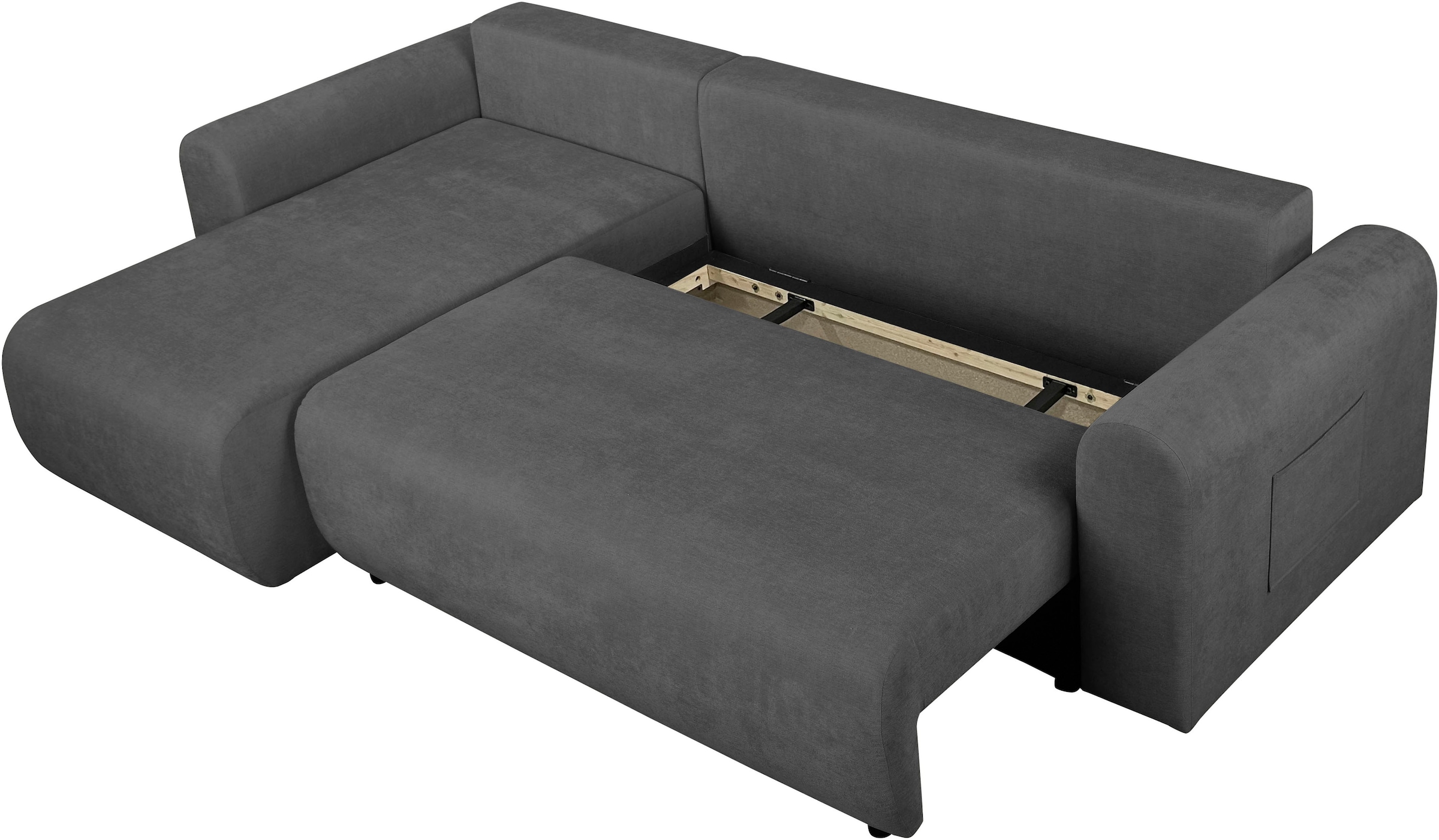 GOODproduct Ecksofa »JONAA L-Form, 241cm - OTTO. Verlässliche Qualität.« 133/200cm, Recamiere links/rechts, Bettkasten, Cord u. Struktur