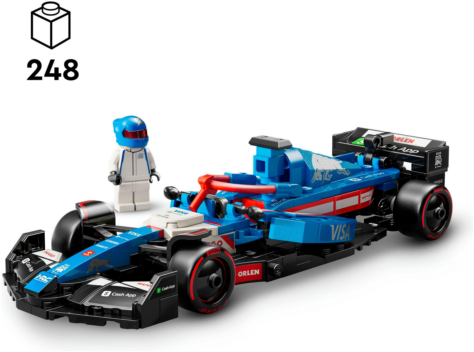 LEGO® Konstruktionsspielsteine »Visa Cash App RB VCARB 01 F1® Rennauto (77246), LEGO® Speed Champions« Made in Europe