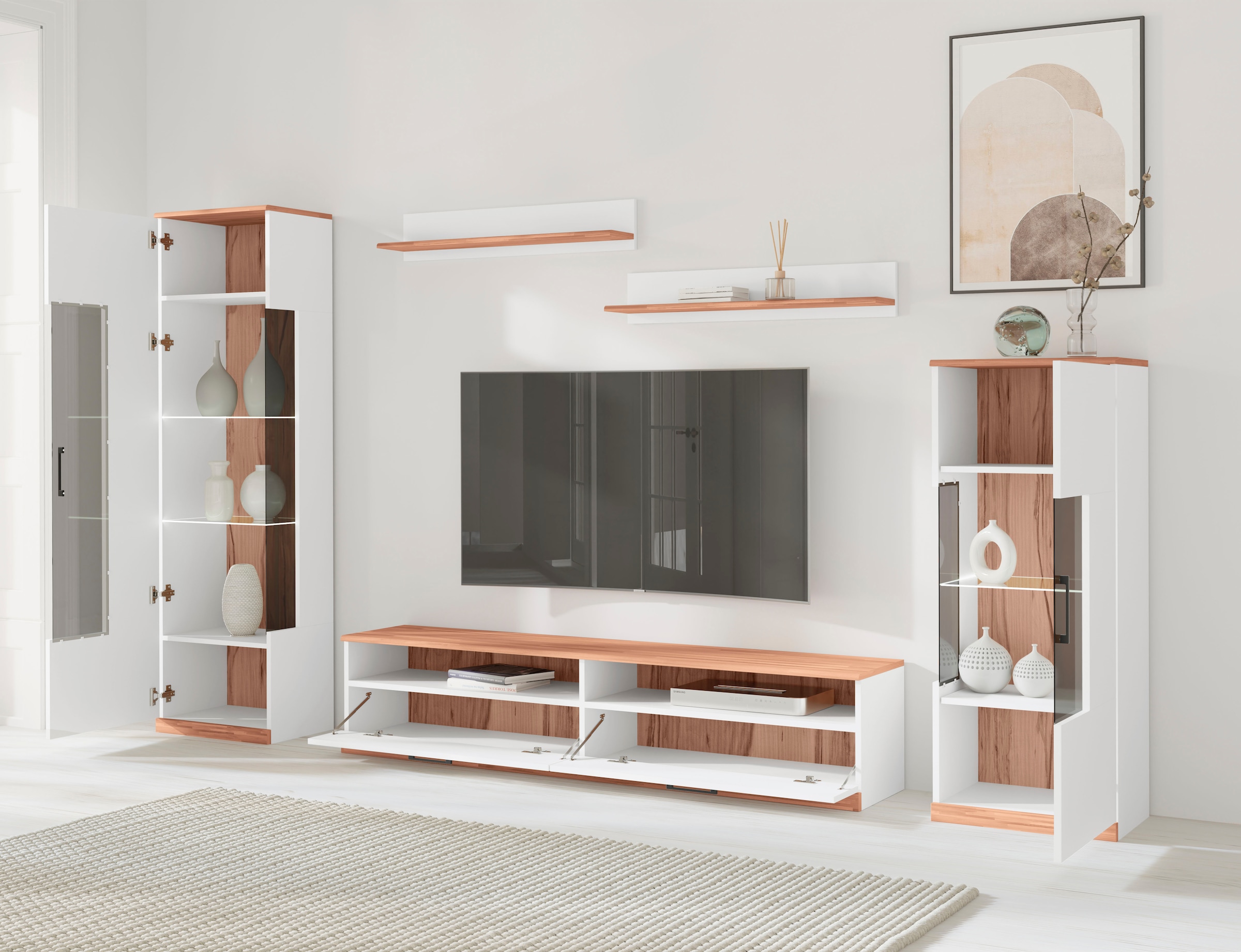 GOODproduct Wohnwand »Ribe Wohnwand Set-5 St.« Set, 5 Stk. tlg.