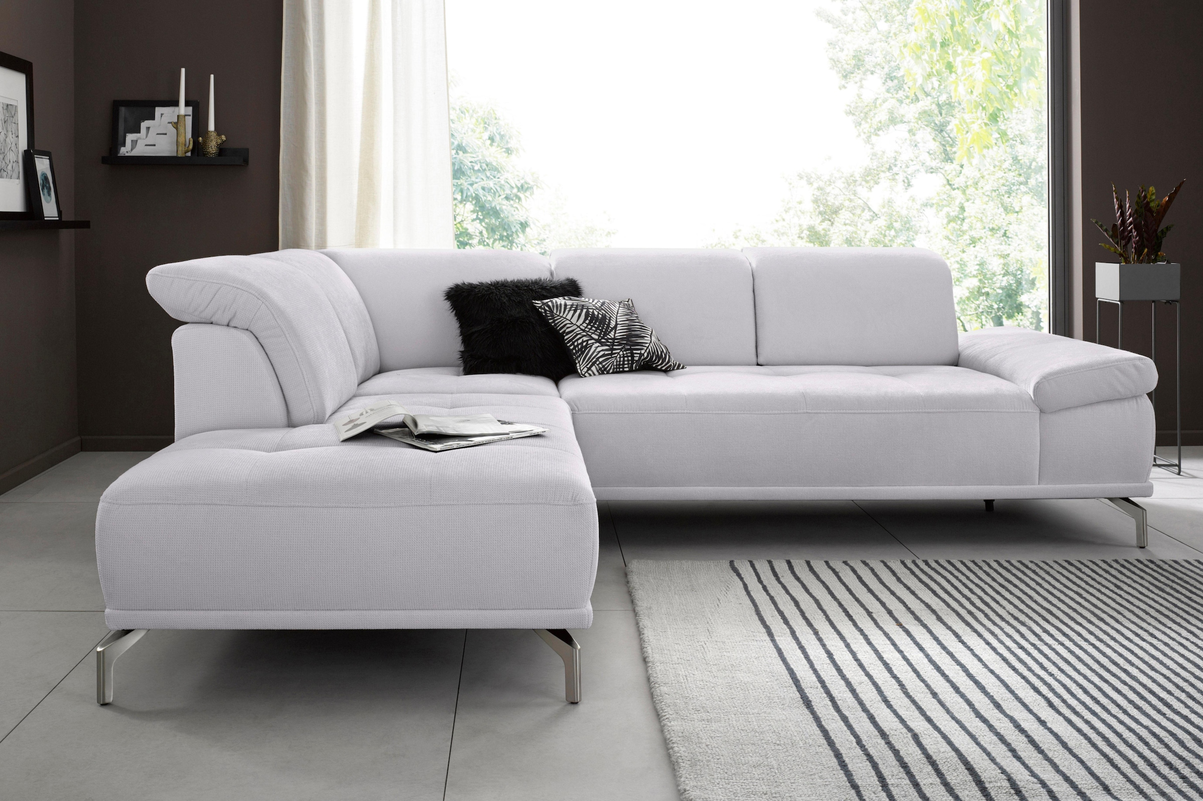 GOODproduct Ecksofa »Caluna« Inkl.Sitztiefenverstellung, wahlweise mit Kopf- und Armteilverstellung