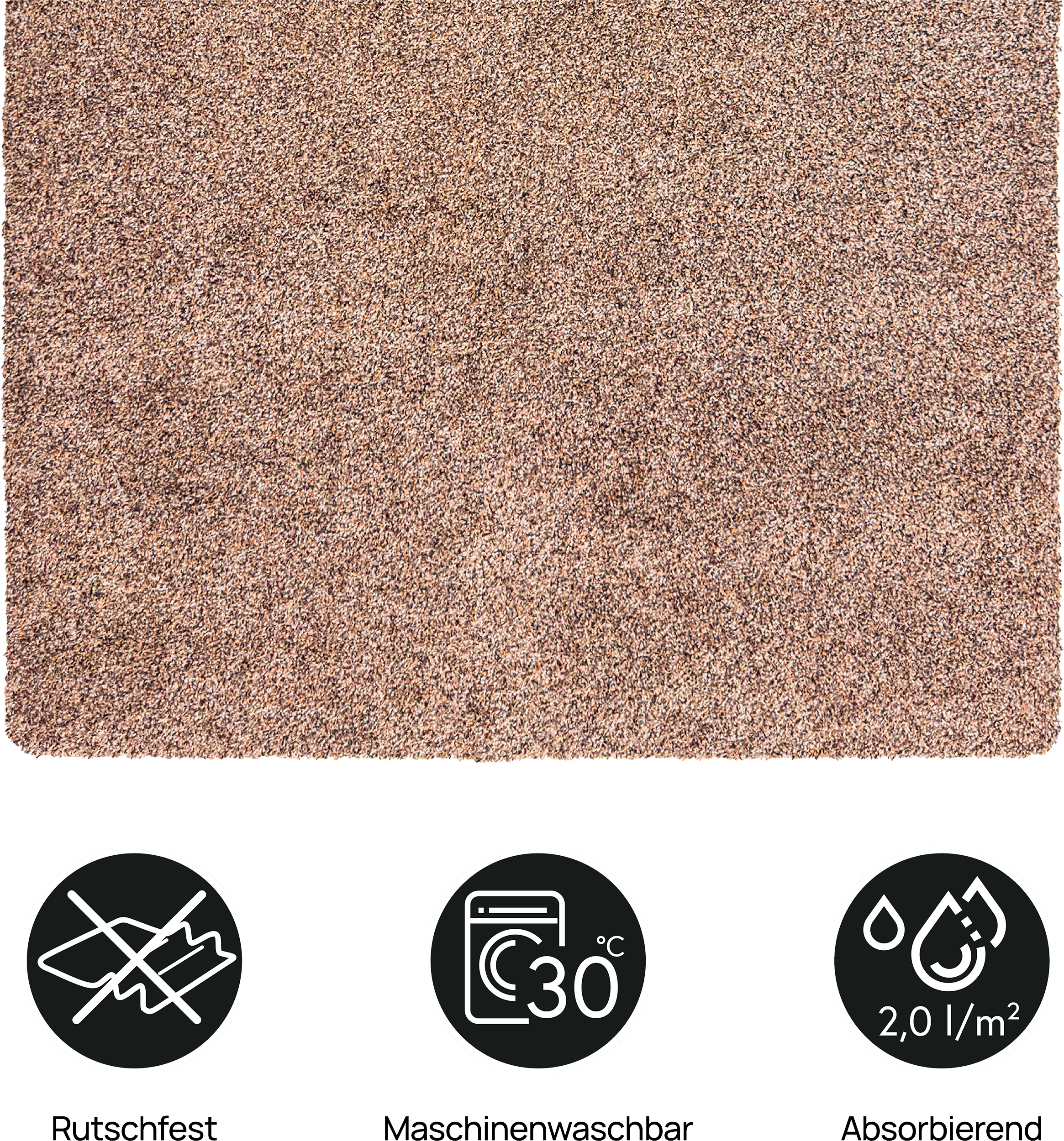 GOODproduct Tapis de sol »Vianne, Schmutzfangmatte Indoor, für Hausflur und Eingangsbereiche« Rectangulaire 10 mm Höhe Eingangsmatte, rutschfeste Unterseite, meliert, waschbar