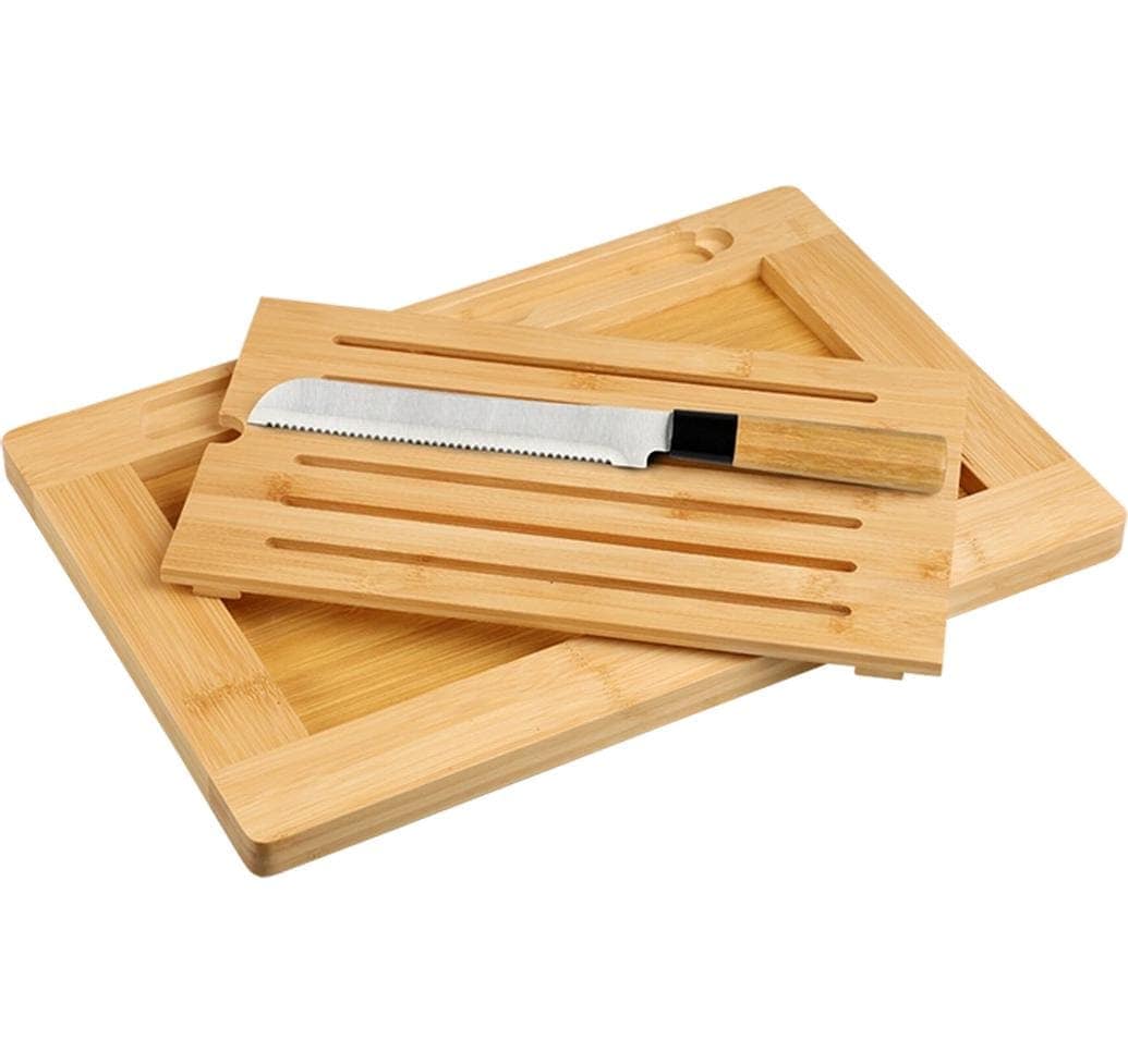 KESPER® Planche à découper le pain »Brotschneidebrett inkl. Krümelfach« incl. couteau à pain