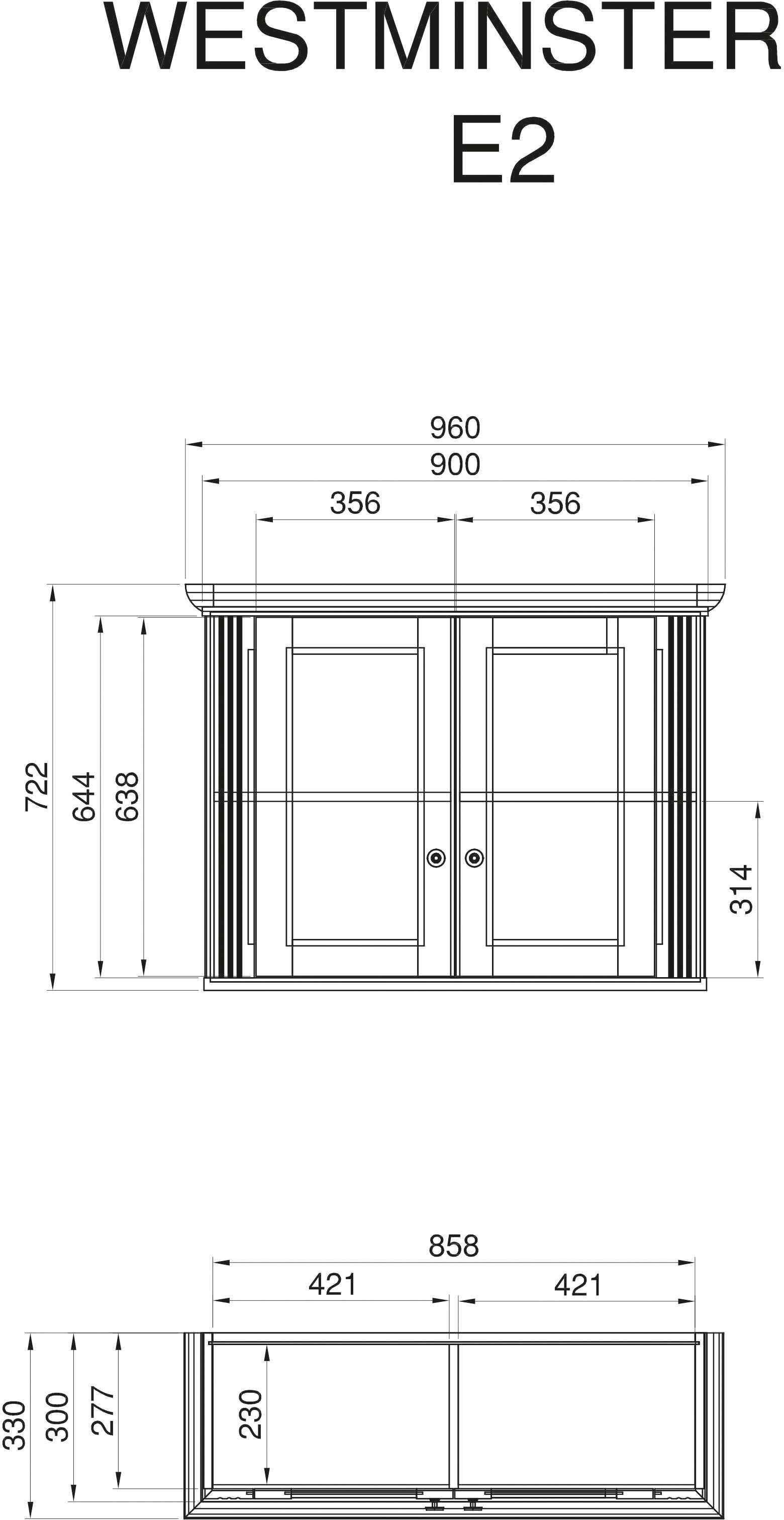 GOODproduct Küche »KS-Westminster« Breite 204 cm, ohne E-Geräte
