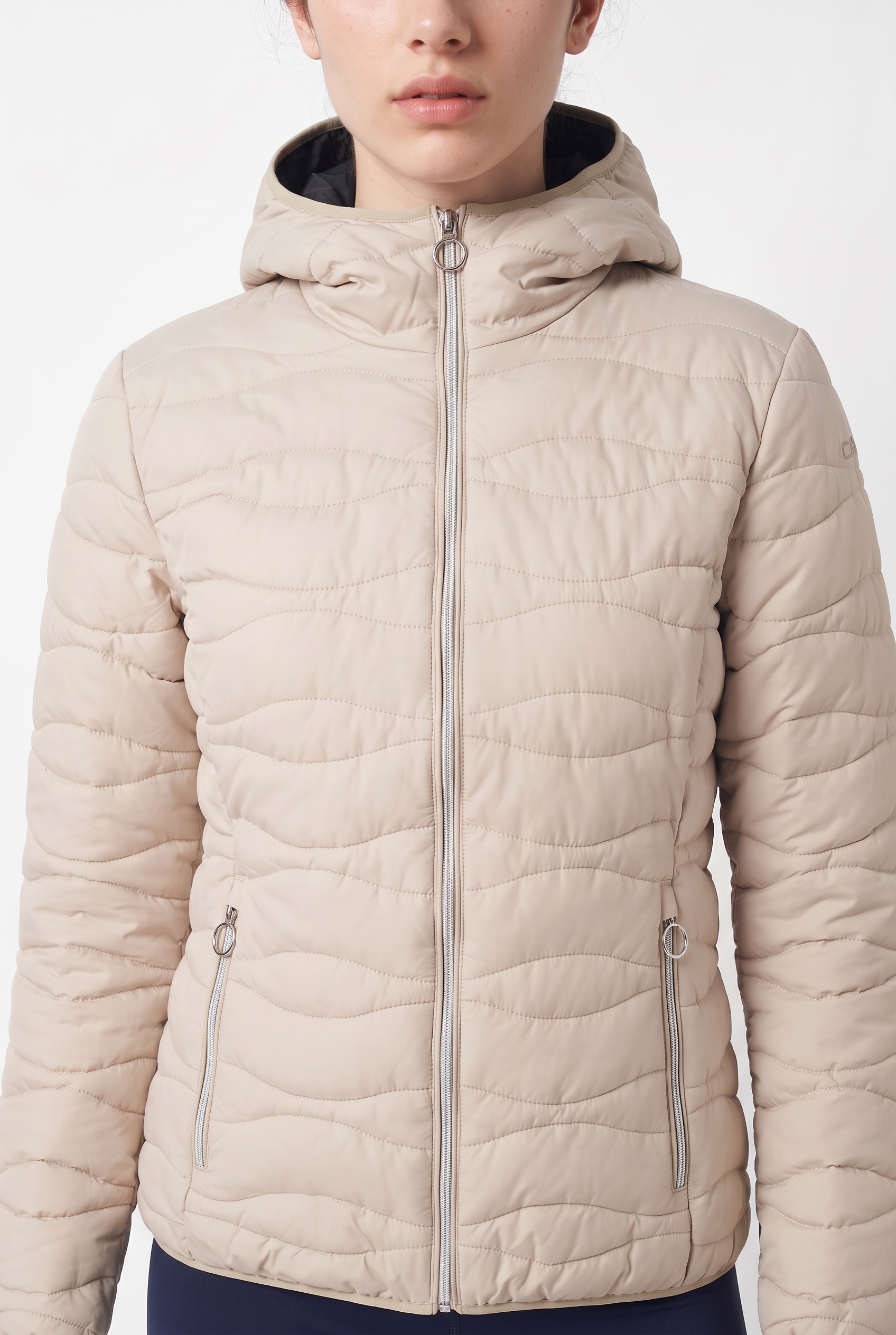 CMP Veste matelassée »WOMAN JACKET FIX HOOD« avec capuche avec capuche, style sportif, en polyester