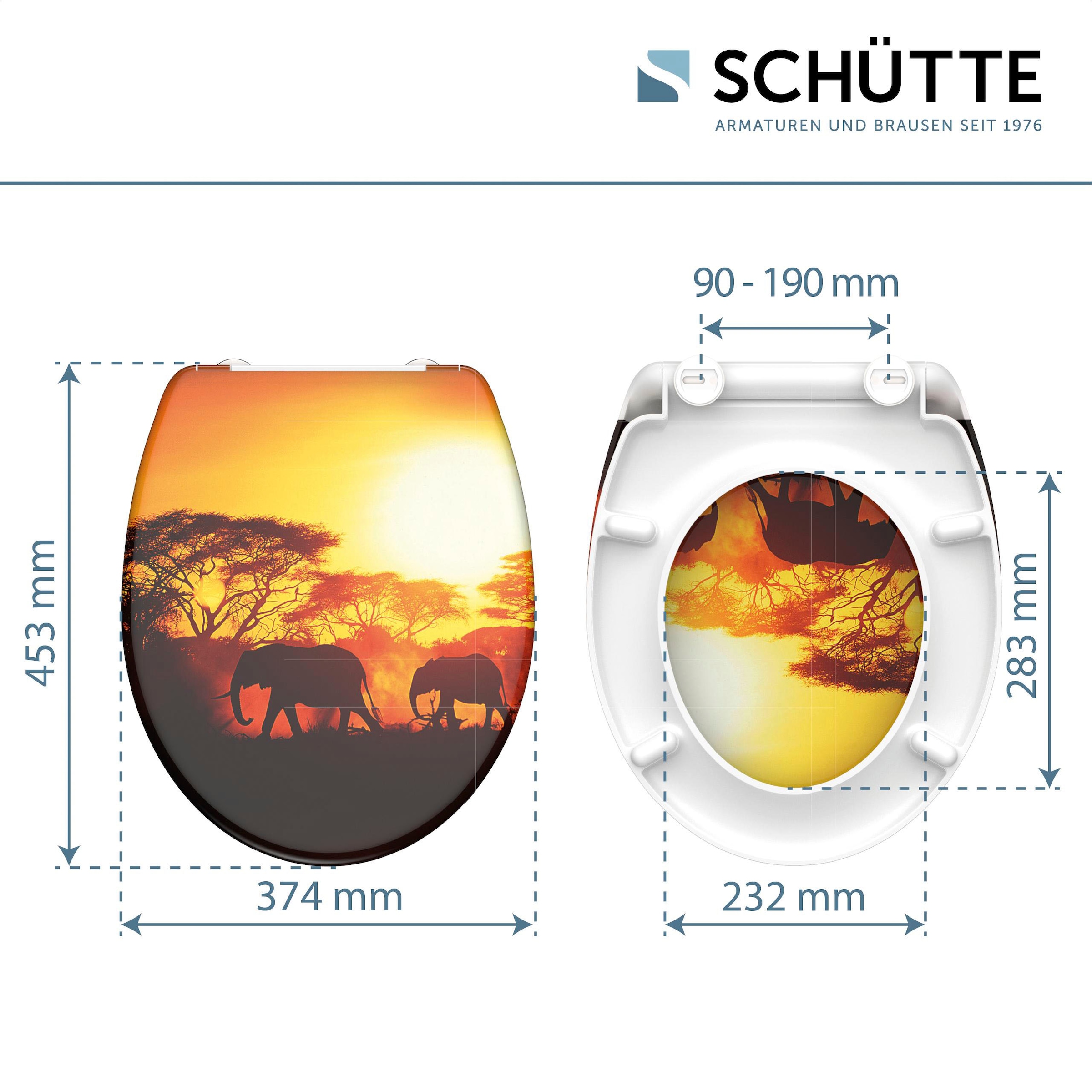 Schütte WC-Sitz »Africa« Duroplast, mit Absenkautomatik und Schnellverschluss