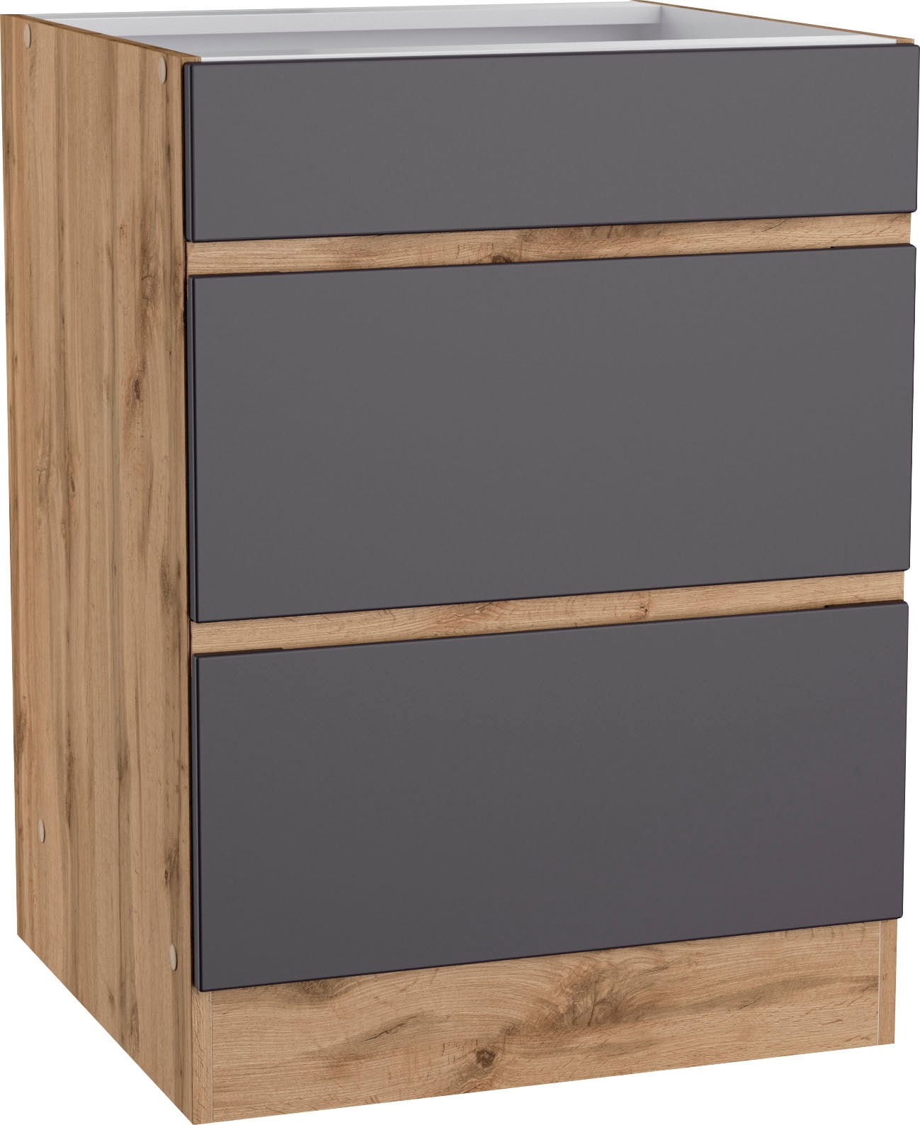 KOCHSTATION Armoire d'encastrement pour table de cuisson »KS-Riesa« Largeur 60 cm, façades MDF