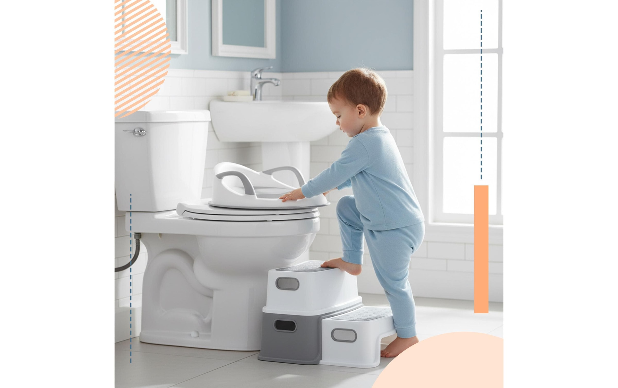 relaxdays Kinder-WC-Sitz »mit Tritthocker«