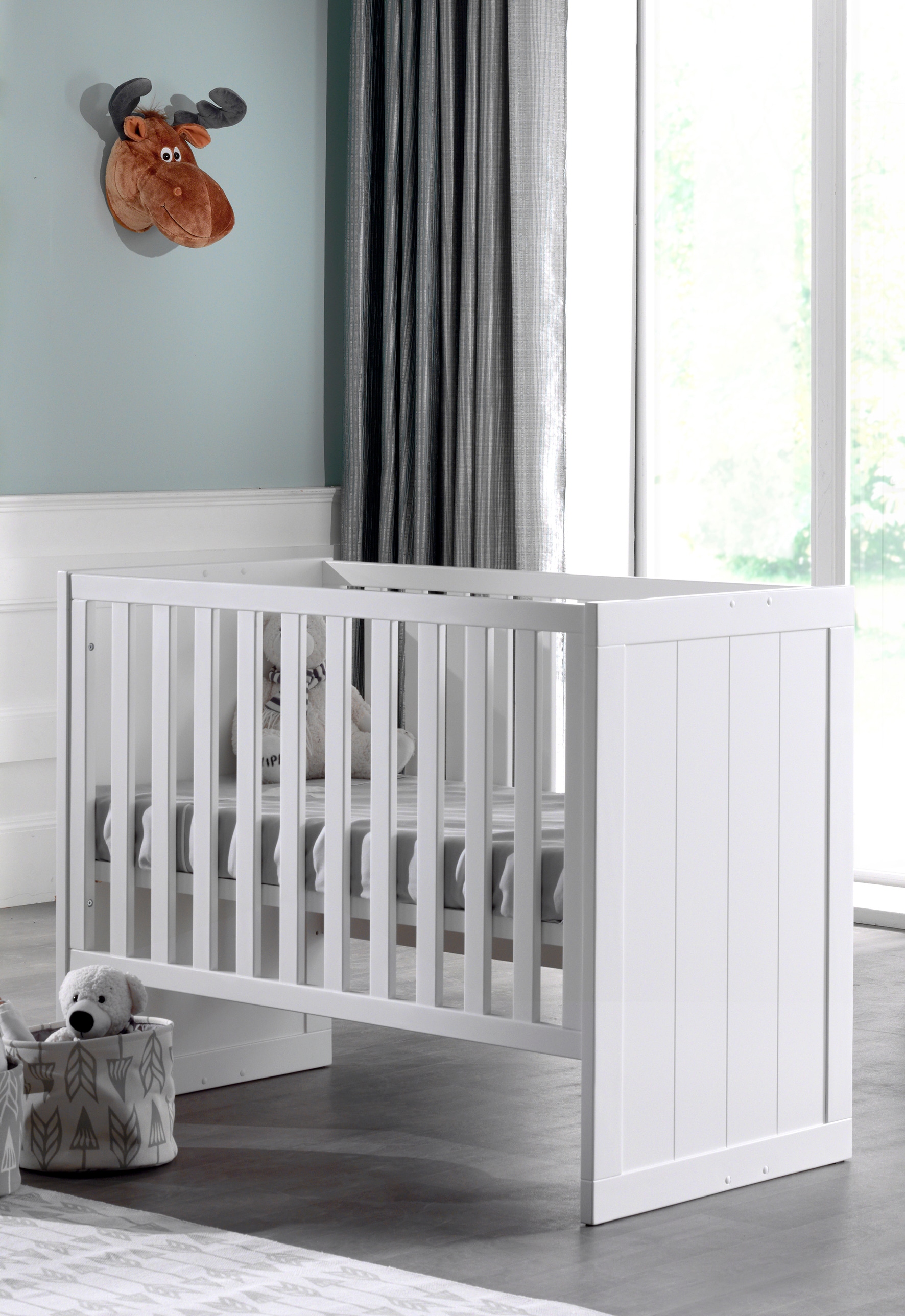 Vipack Babybett Babybett mit Liegefläche 60 x 120 cm weiss lackiert