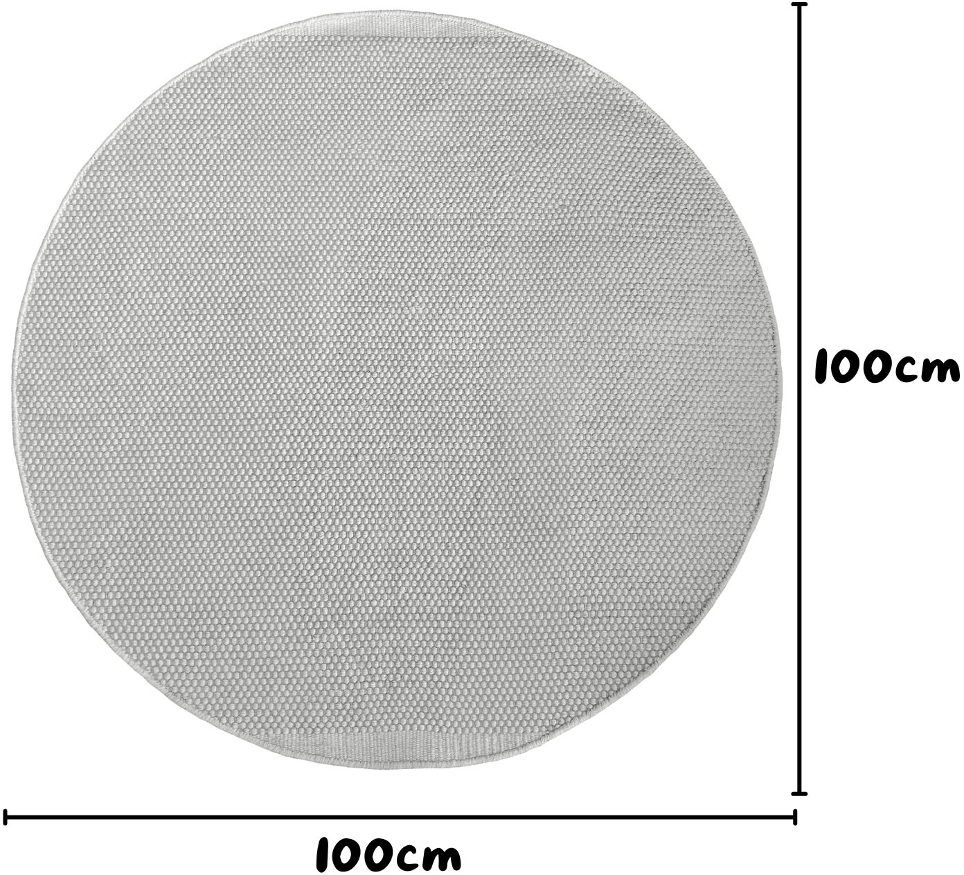 GOODproduct Wollteppich »Woolscape 1« rund 10 mm Höhe Wendeteppich, handgewebte Qualität, Uni, reine Wolle, Wohnzimmer