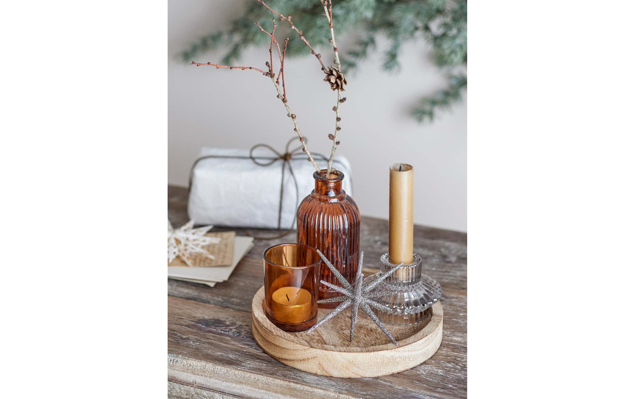 Bloomingville Plateau »Bloomingville Weihnachtsdeko Sanga 6-teilig«
