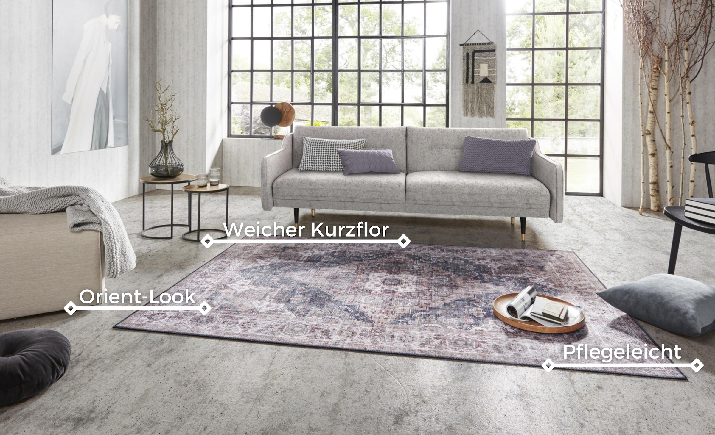 HANSE Home Teppich »Sylla« rechteckig 5 mm Höhe Orientalisch, Läufer, Vintage, Wohnzimmer, Schlafzimmer, Esszimmer