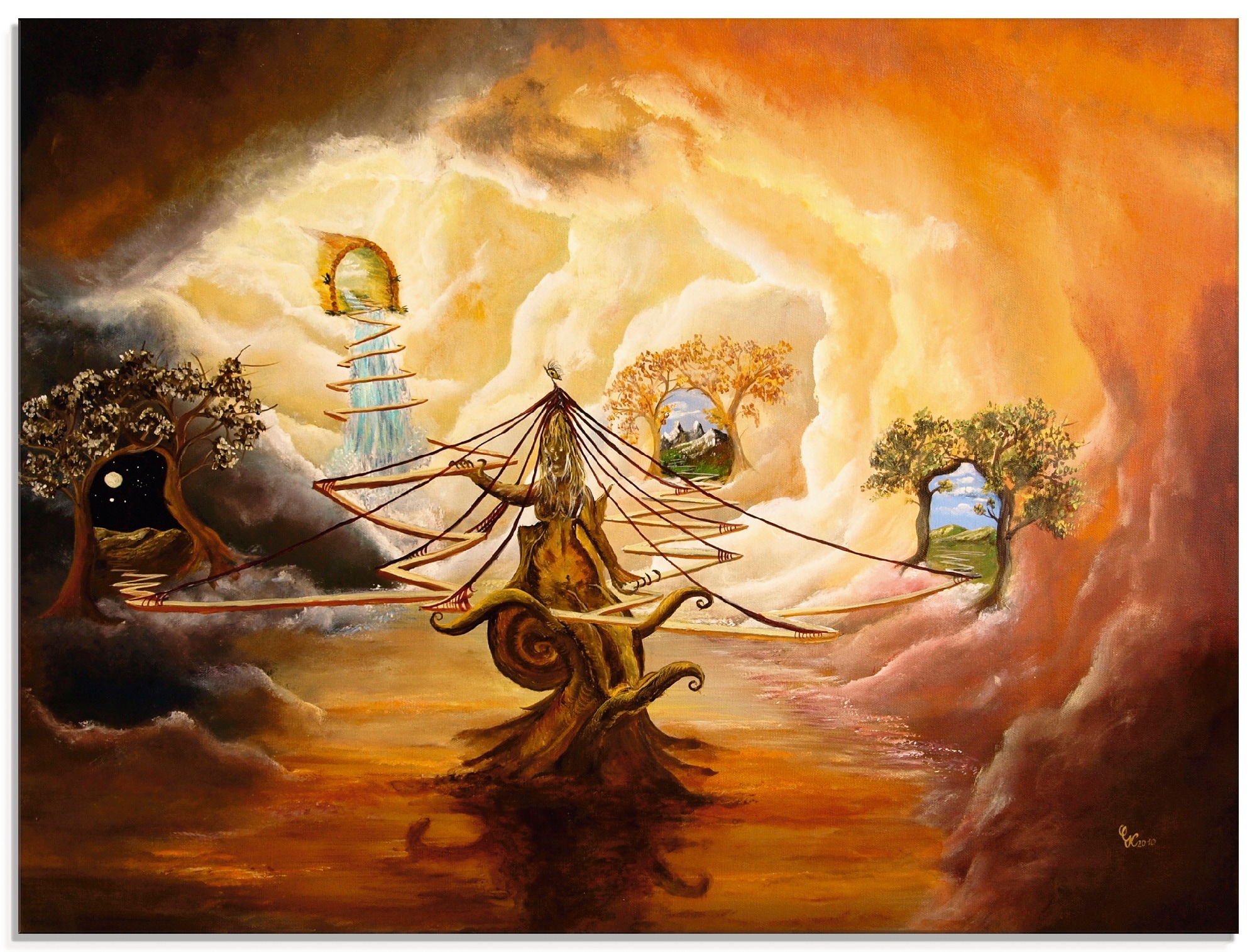 Artland Glasbild »Vernebelte Wege« Landschaften 1 Stk. tlg. in verschiedenen Grössen