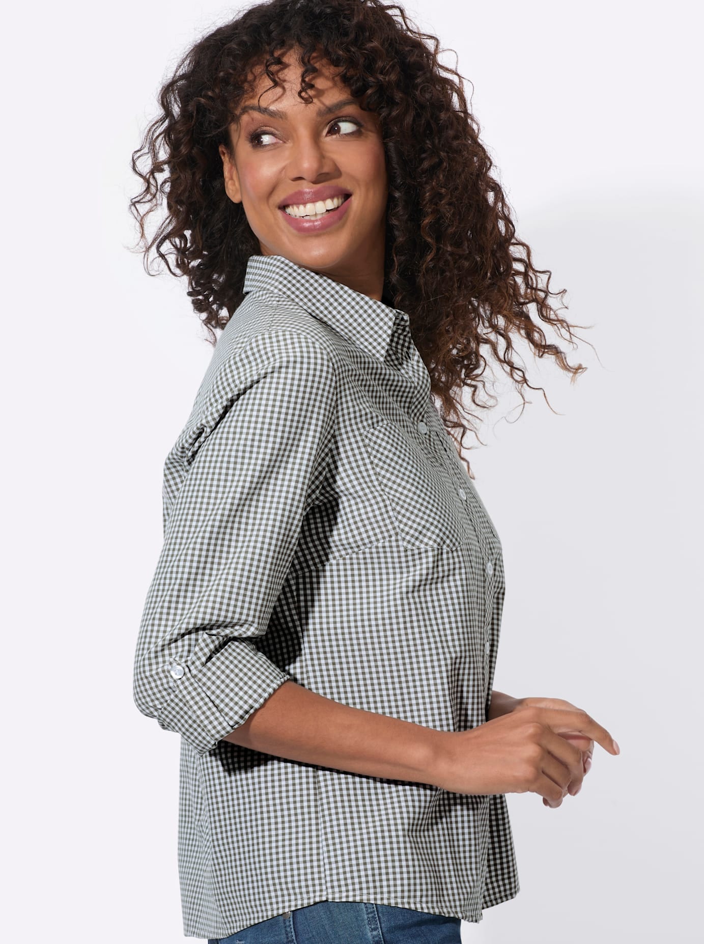 Casual Looks Blouse à carreaux