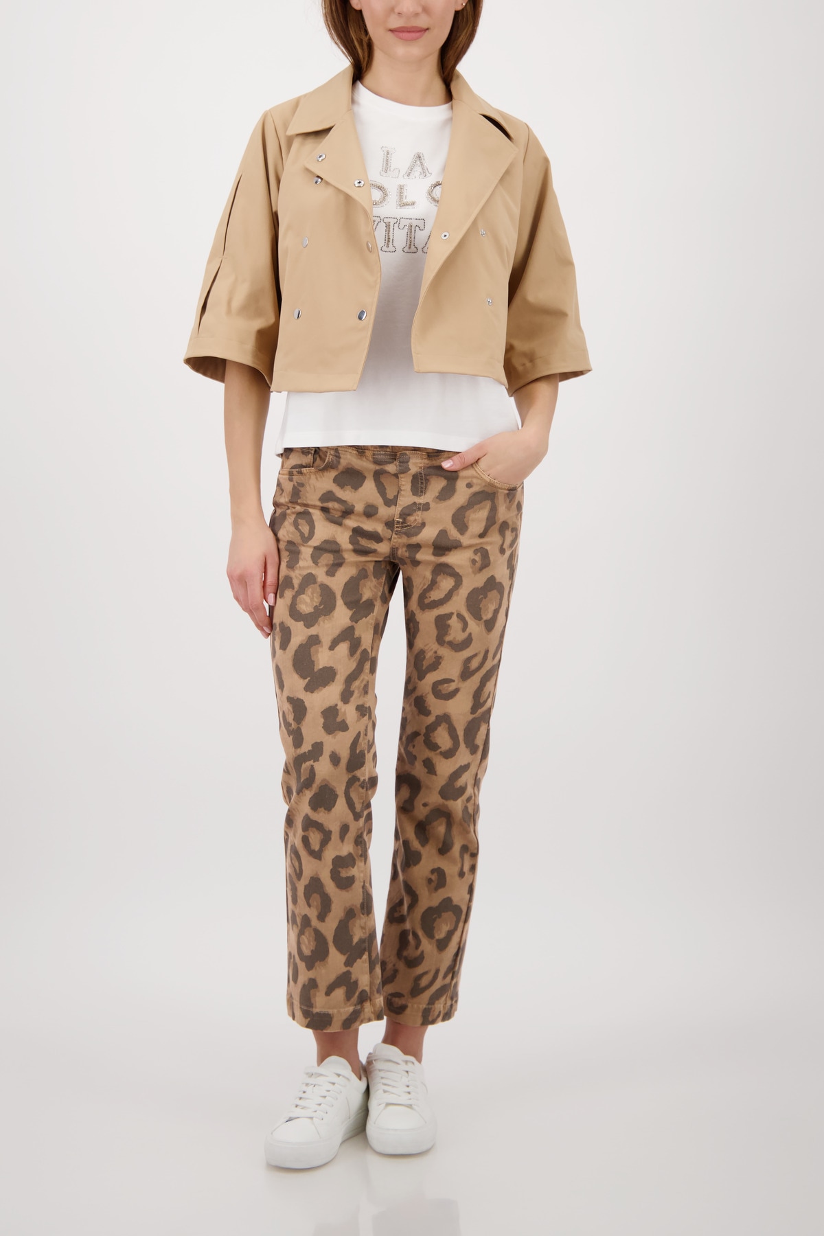 Monari Pantalon de jogging »Leo allover 70cm«  Regular fit mit Leo-Print