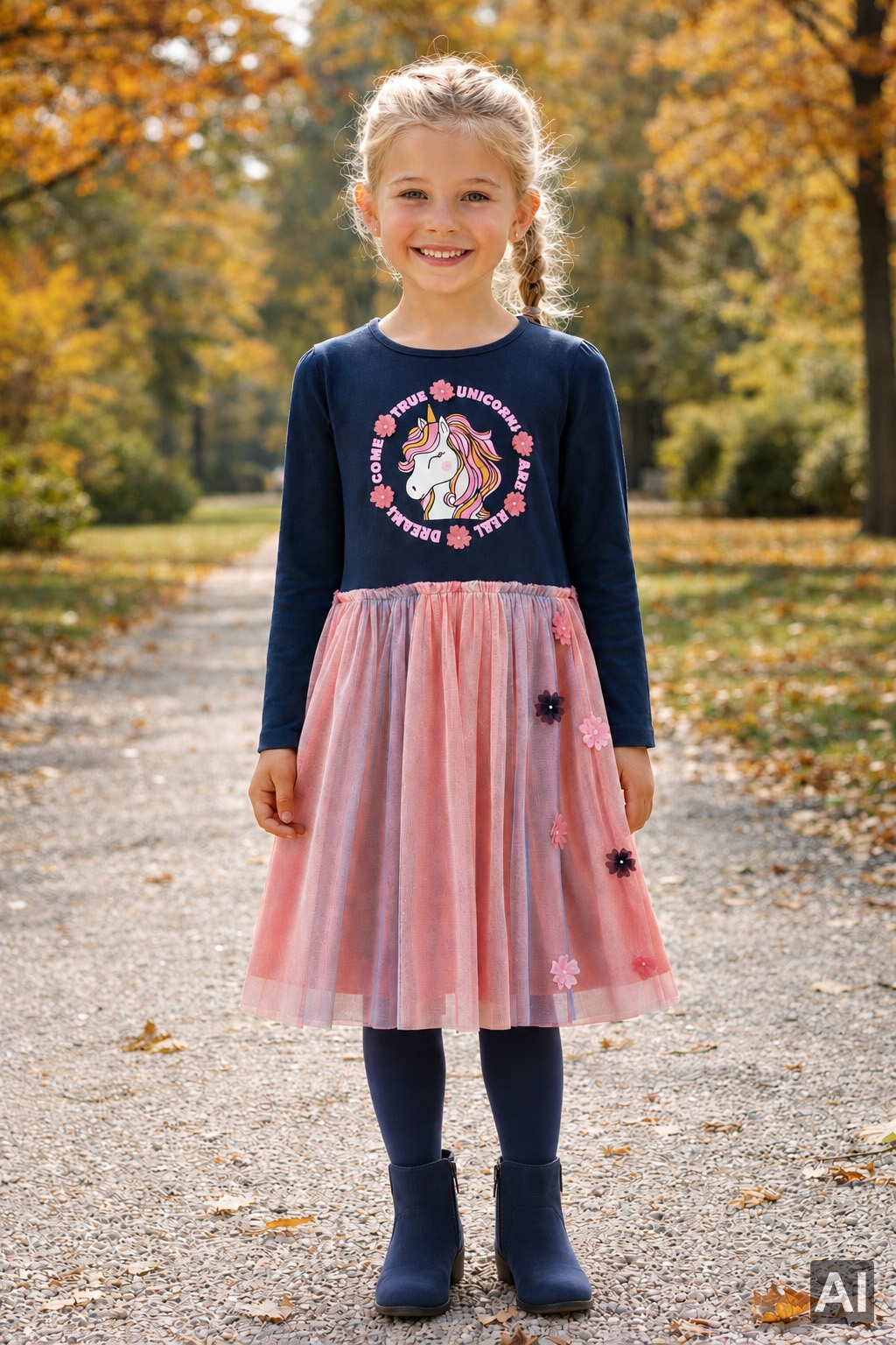 happy girls Jerseykleid Baumwollmischung, Blütenapplikationen